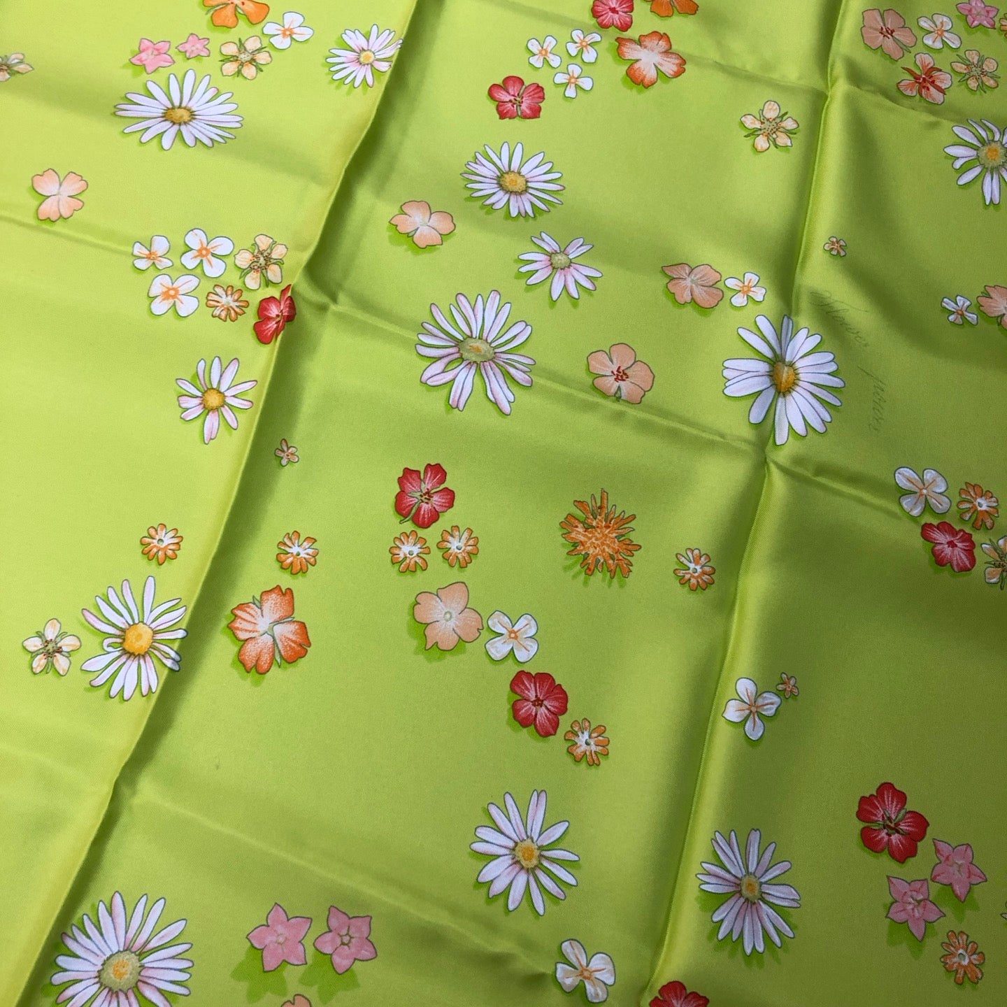 Hermès “Flower Power” Silk Scarf [Used]