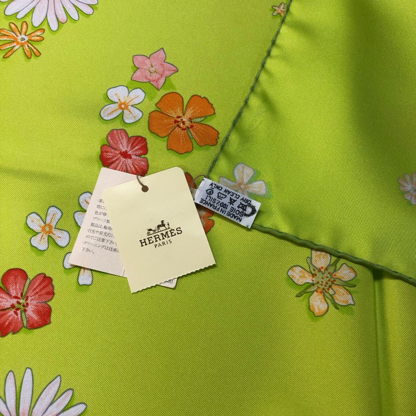 Hermès “Flower Power” Silk Scarf [Used]