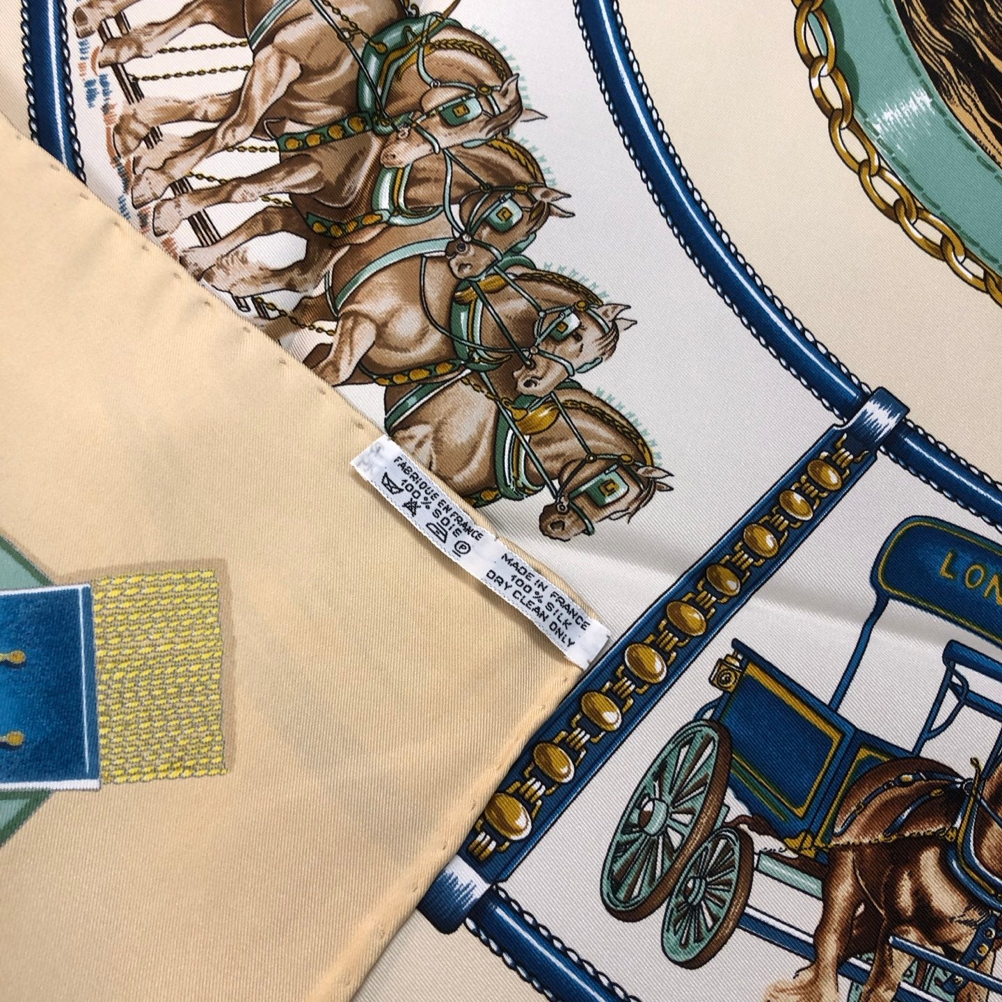 Hermès “Chevaux de Trait” Silk Scarf [Used]