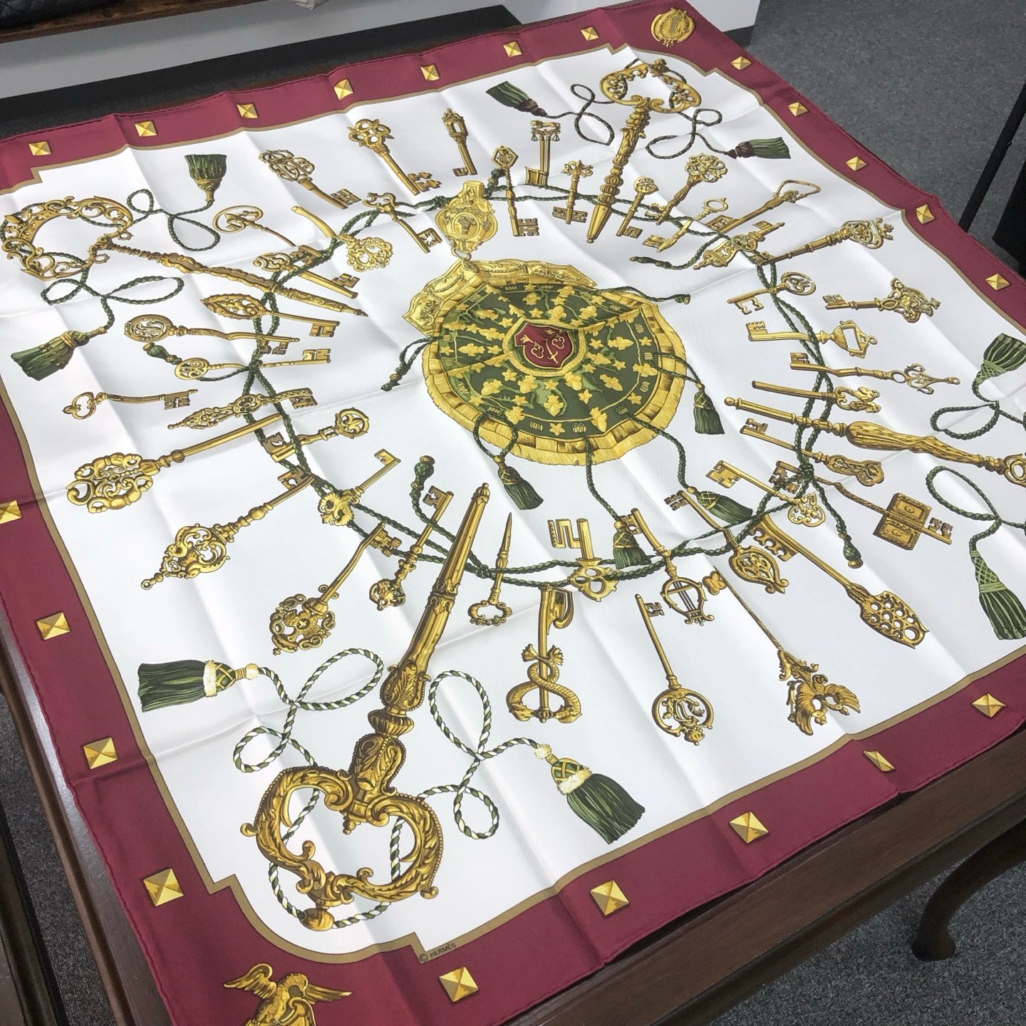 Hermès “Les Clés” Silk Scarf [Used]