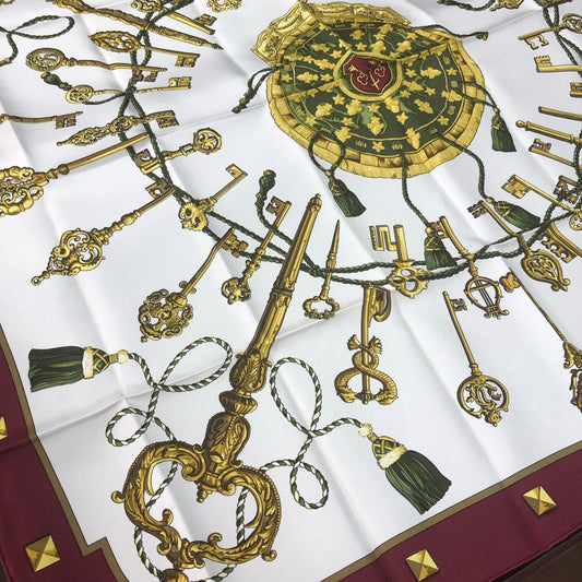 Hermès “Les Clés” Silk Scarf [Used]