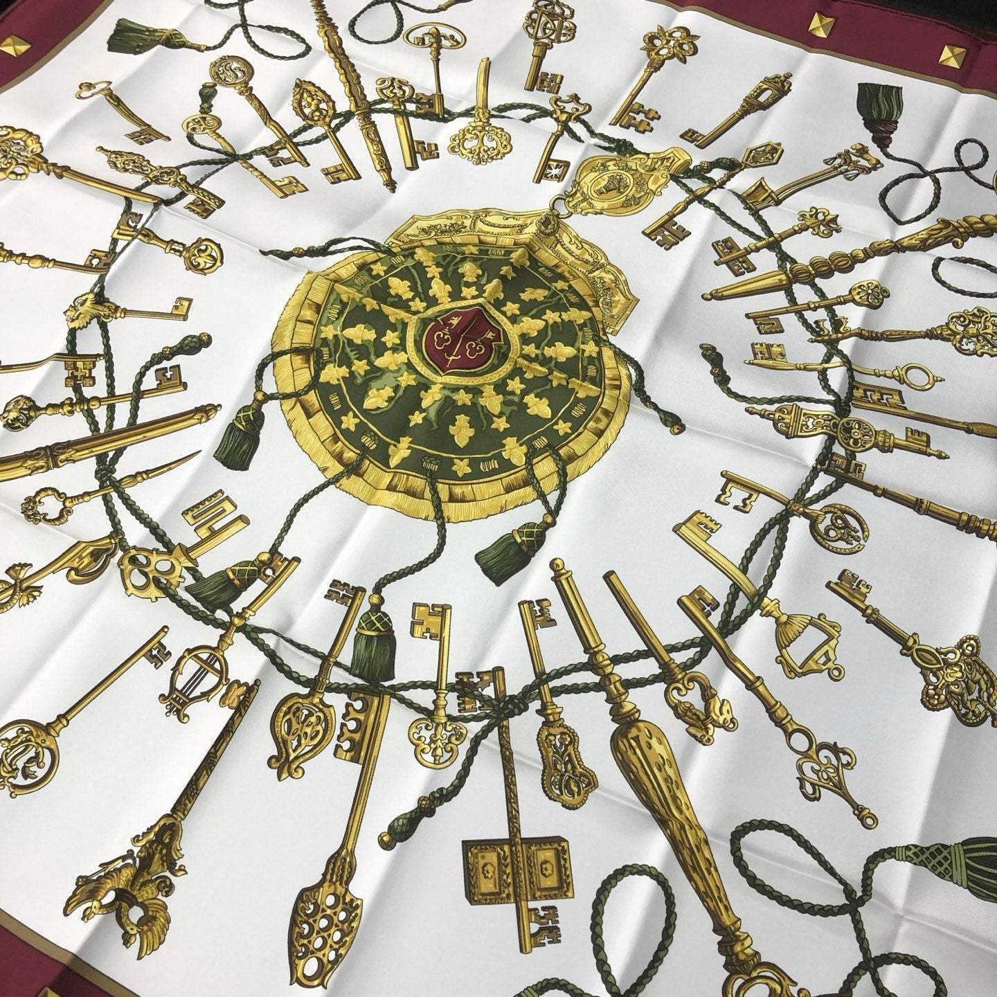 Hermès “Les Clés” Silk Scarf [Used]