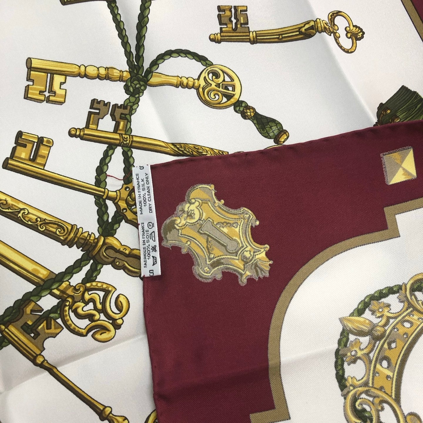 Hermès “Les Clés” Silk Scarf [Used]
