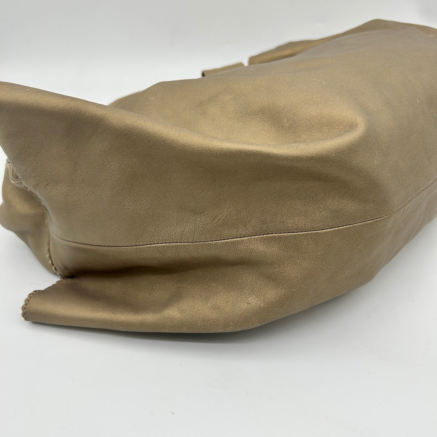 Loewe Aire Nappa Leather Champagne Gold Handbag [Used]