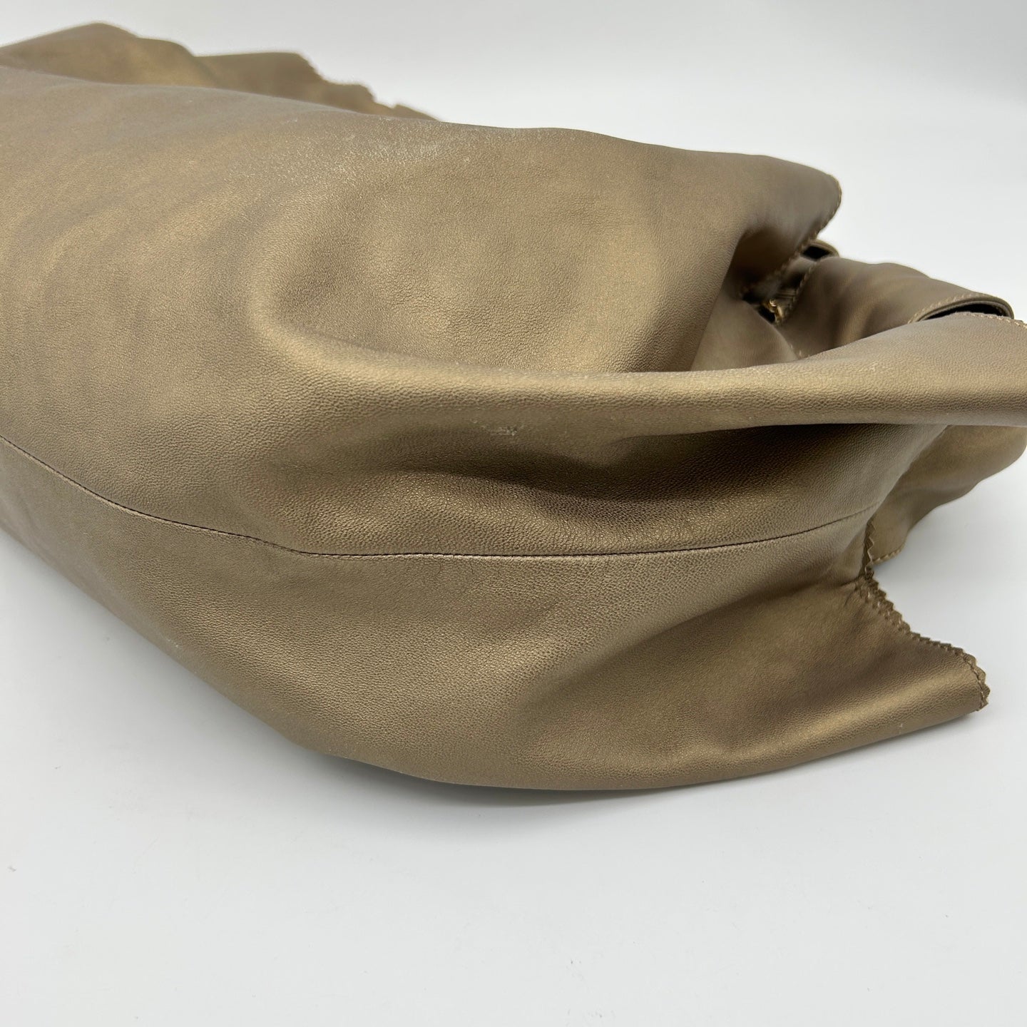 Loewe Aire Nappa Leather Champagne Gold Handbag [Used]