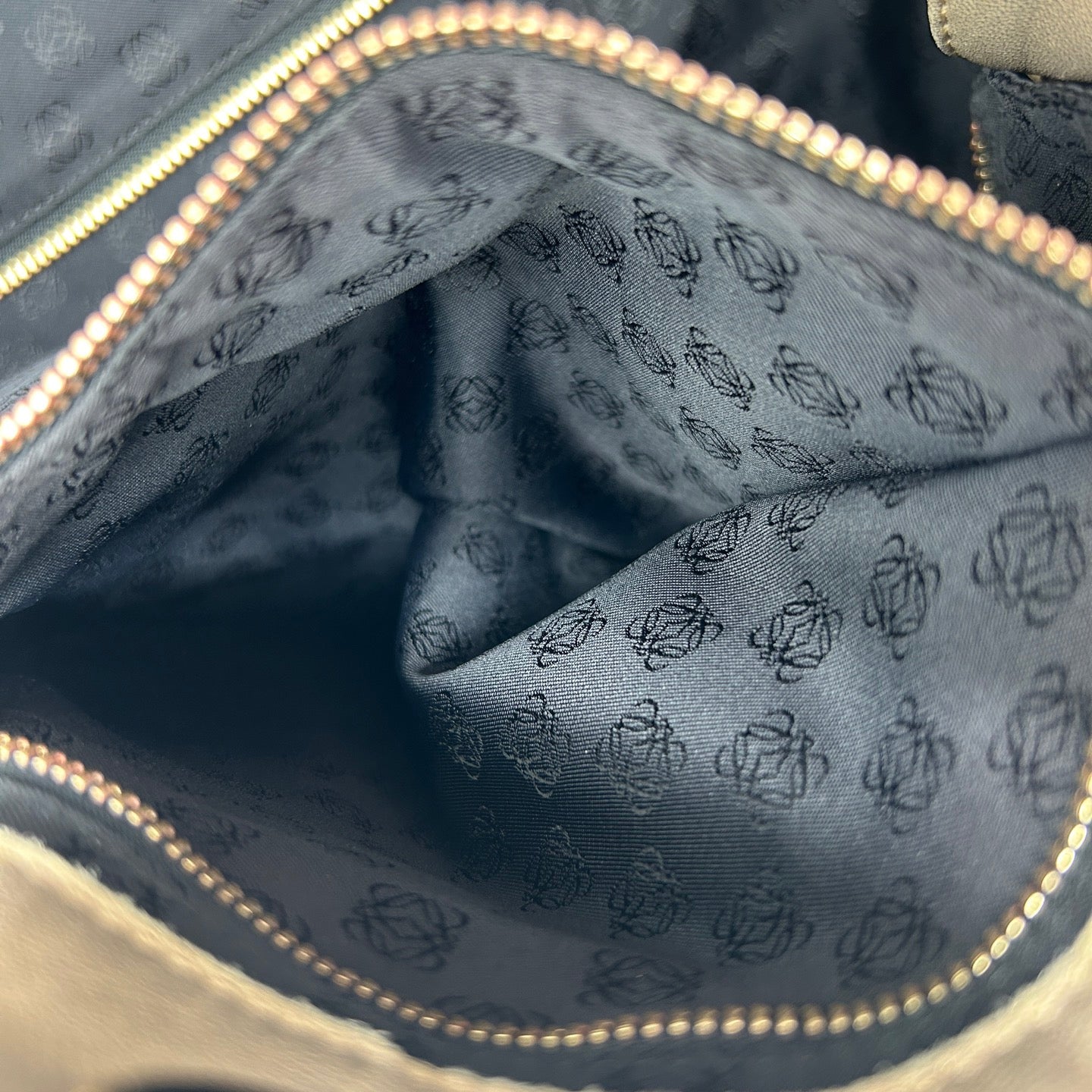 Loewe Aire Nappa Leather Champagne Gold Handbag [Used]