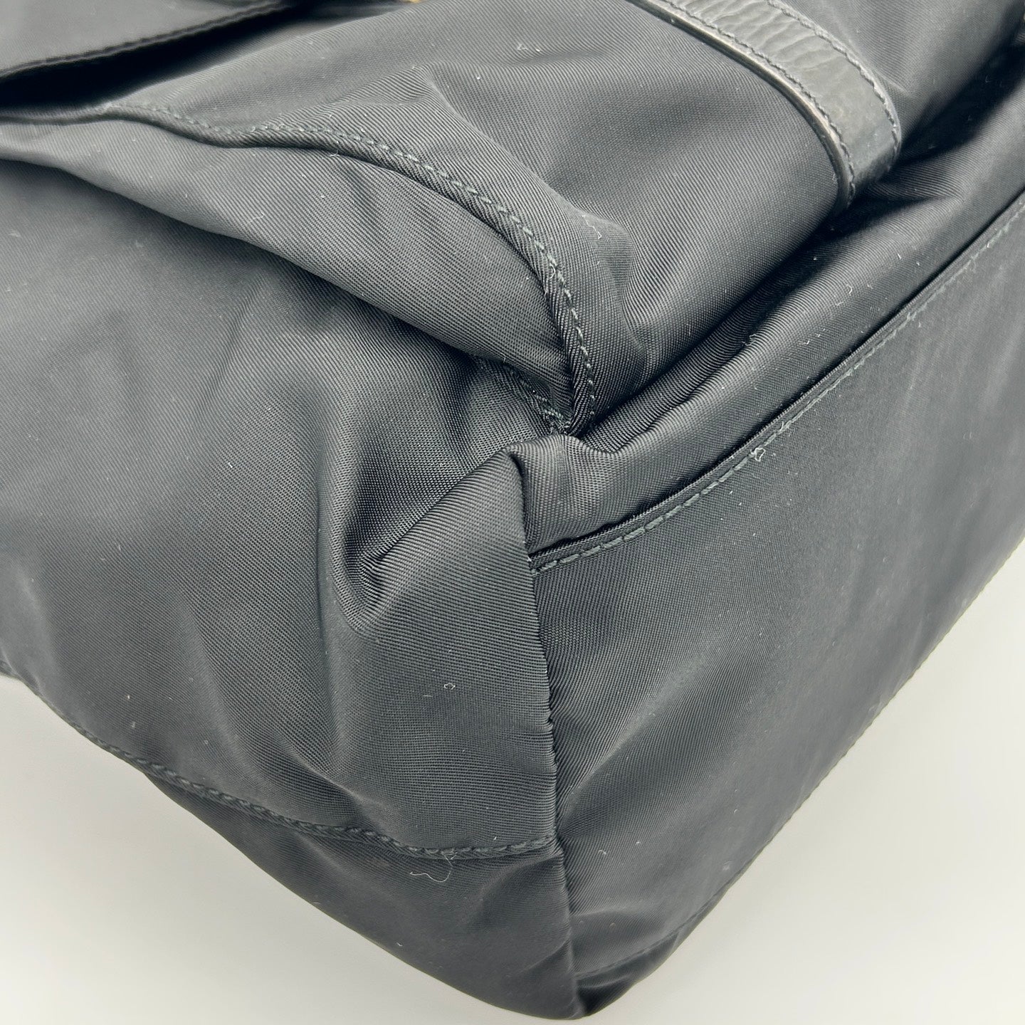 Prada Black Nylon Pocket Tote Handbag [Used]