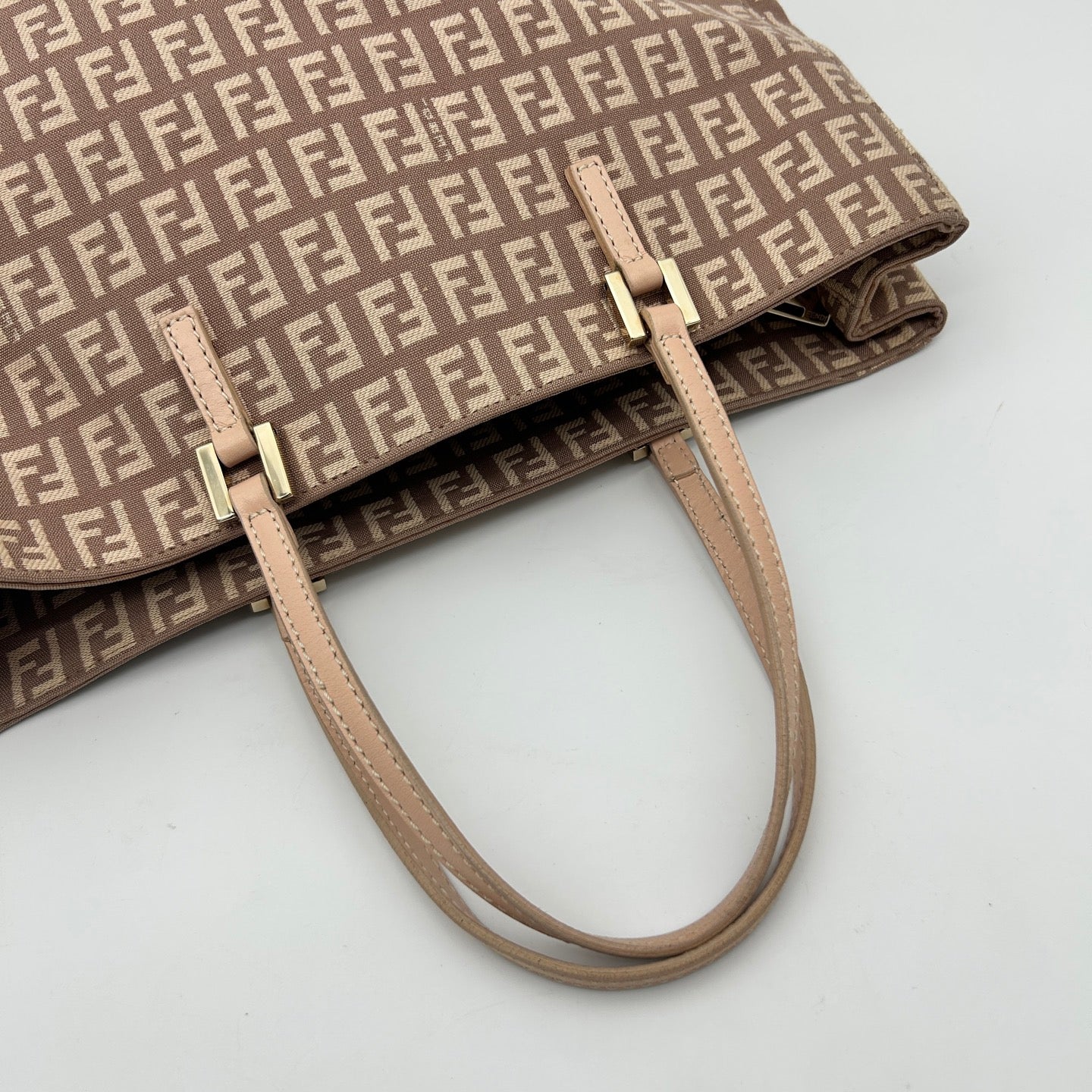 Fendi Pink Zucca Canvas Tote Bag [Used]