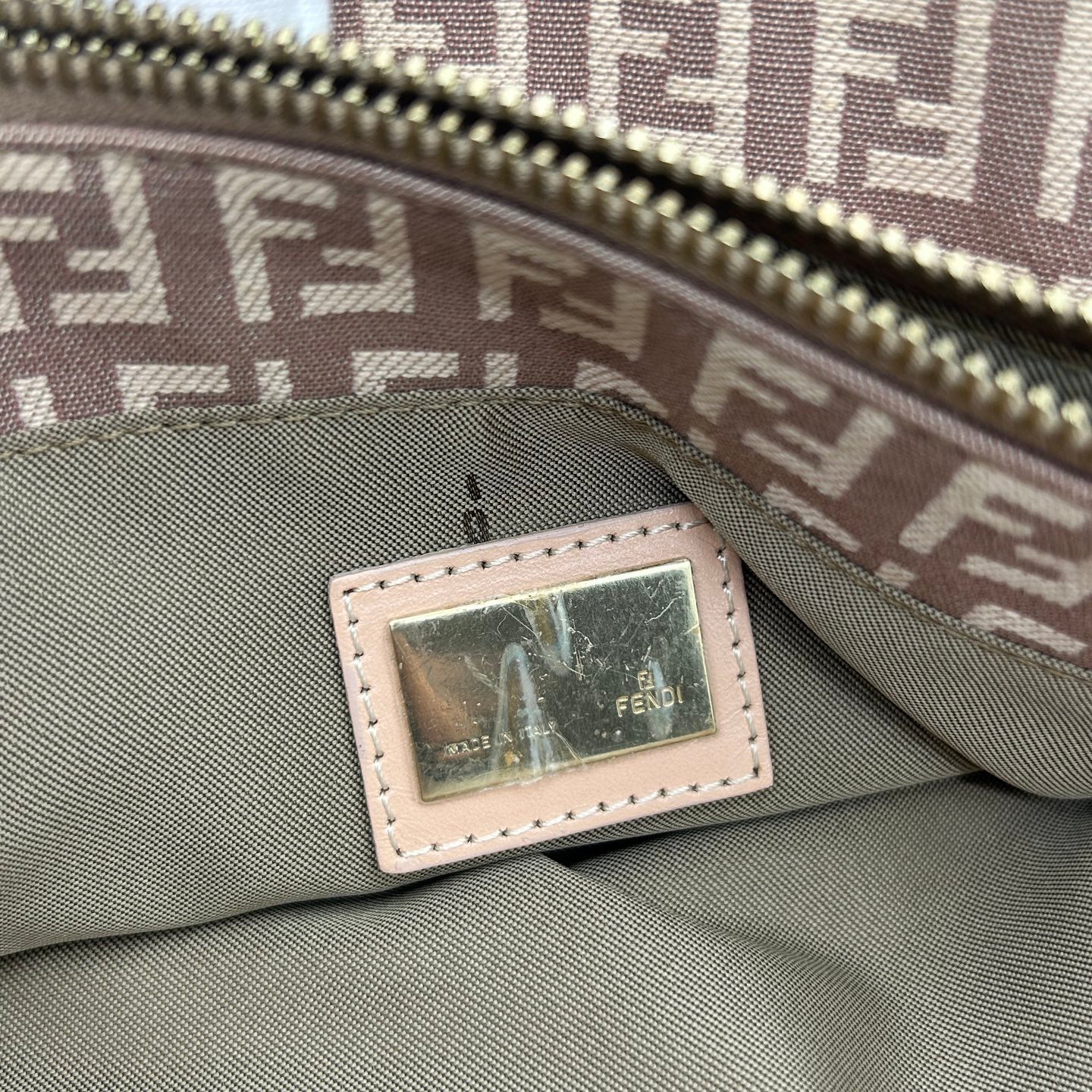 Fendi Pink Zucca Canvas Tote Bag [Used]