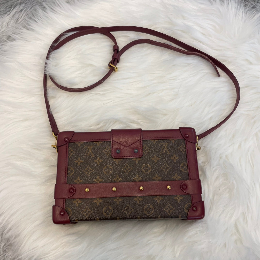 Louis Vuitton Petite Malle Burgundy Monogram Crayon Shinchan Limited Edition Box Bag 18 cm [Used]