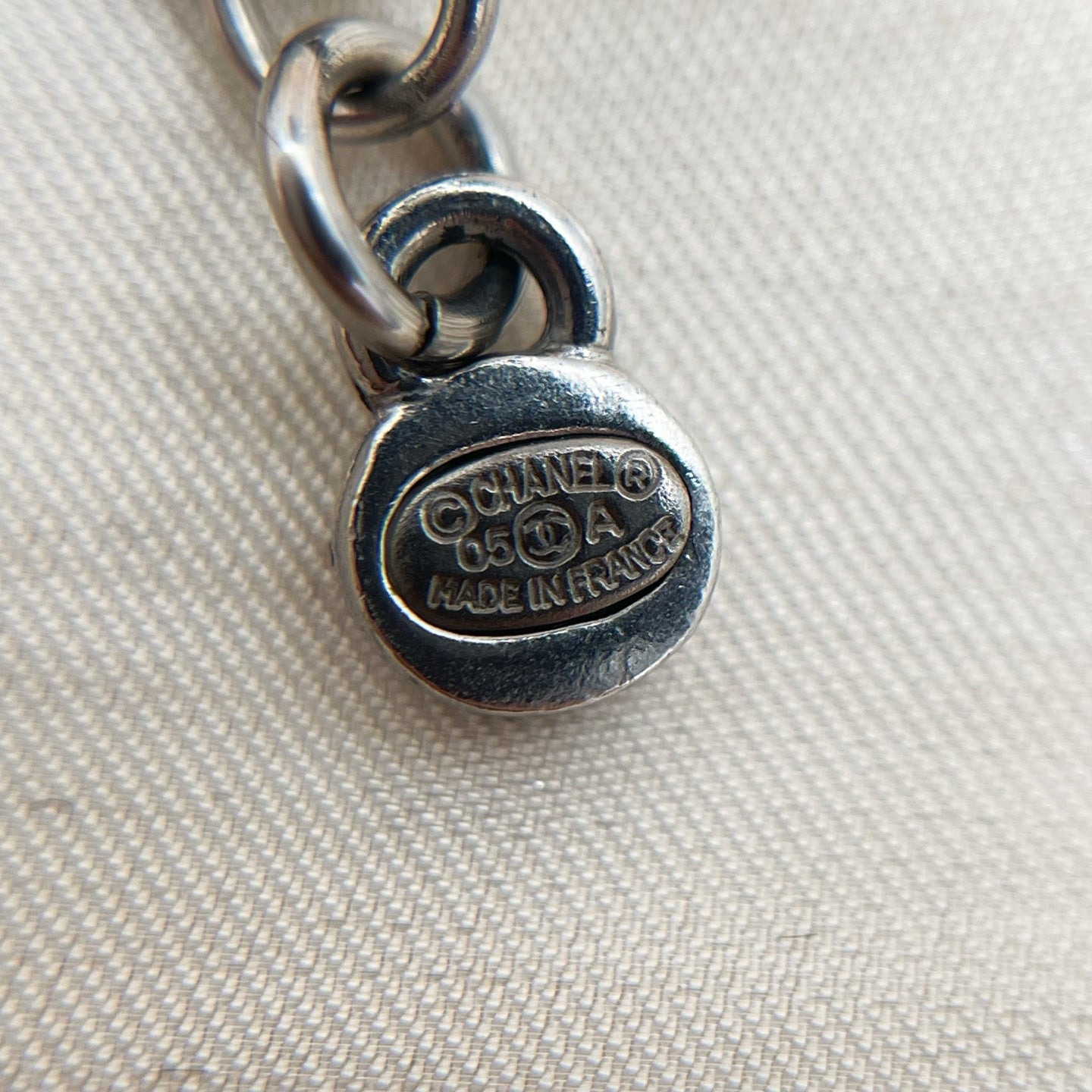 Chanel CC Multi-Charm Floral Pendant Necklace Silver-Tone  [Used]