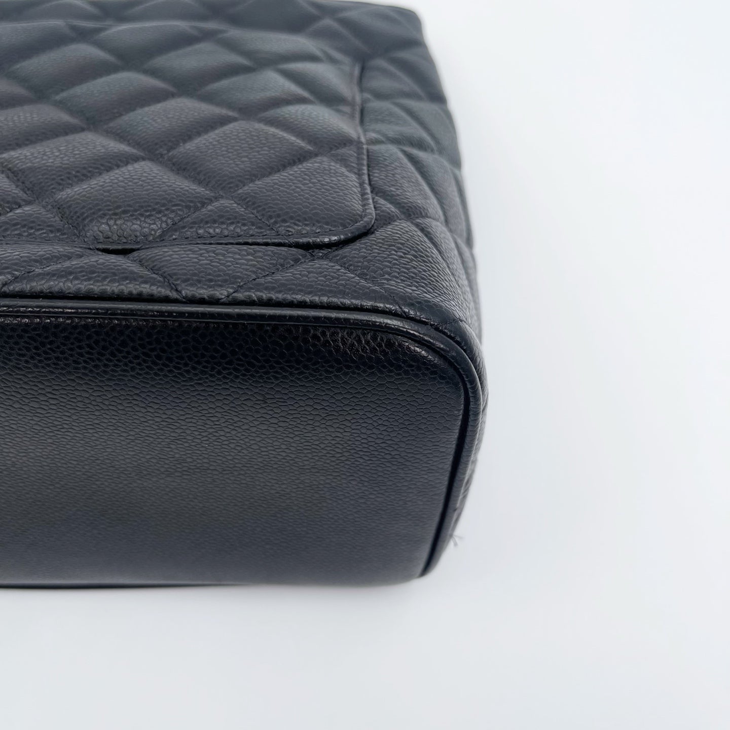 Chanel CC Black Caviar Leather “Hilton” Tote Bag Gold-Tone  [Used]