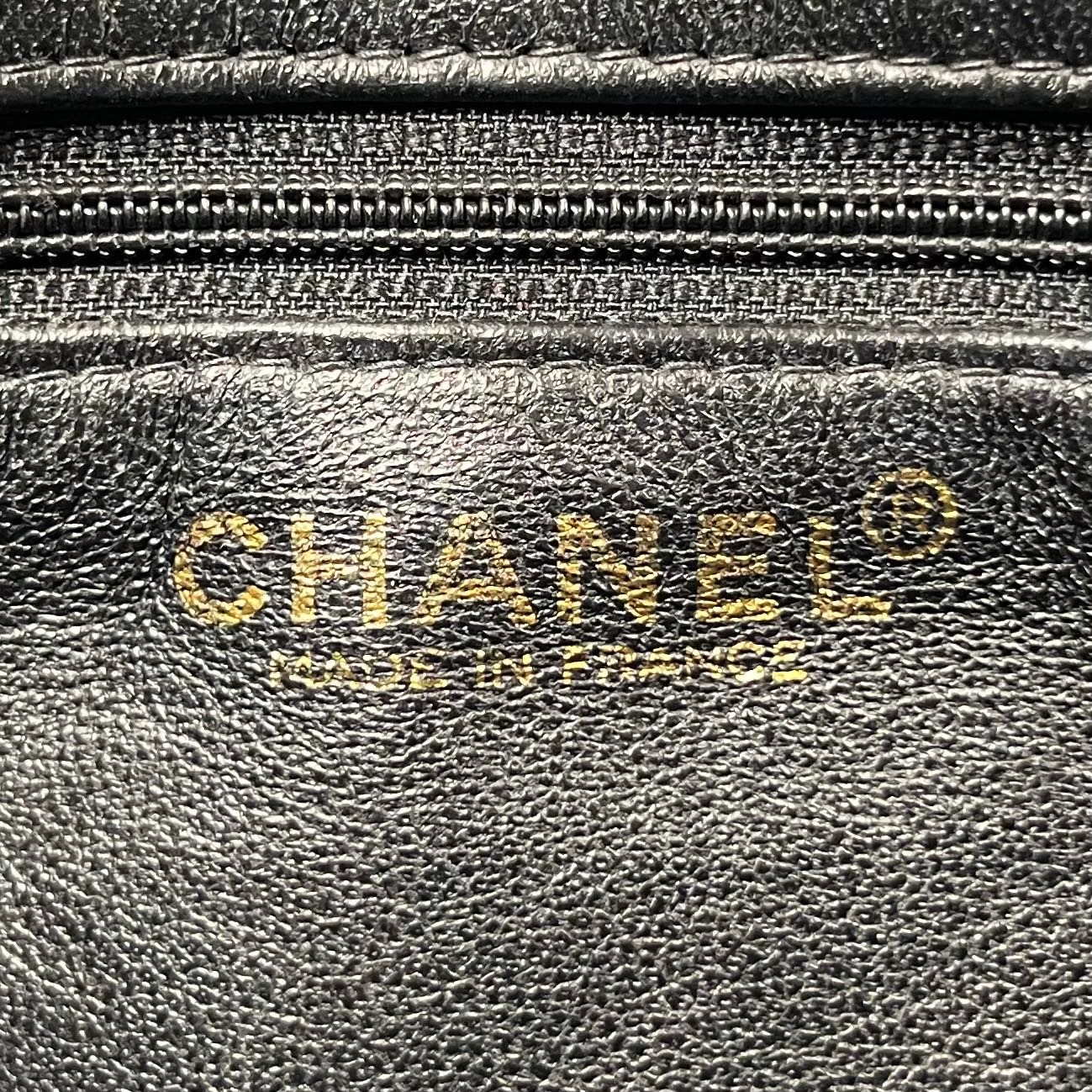 Chanel CC Black Caviar Leather “Hilton” Tote Bag Gold-Tone  [Used]