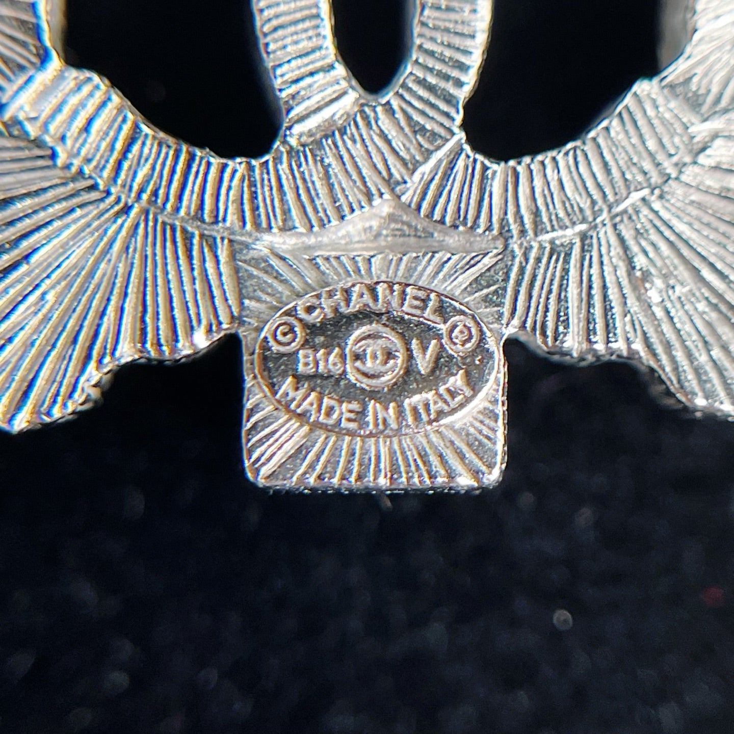 Chanel CC Silver Crystal Stud Earrings B16V [Used]