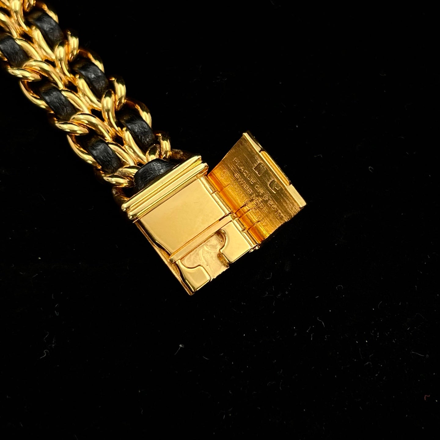 Chanel Premiere Black Dial Gold Chain Watch S Size [Used]