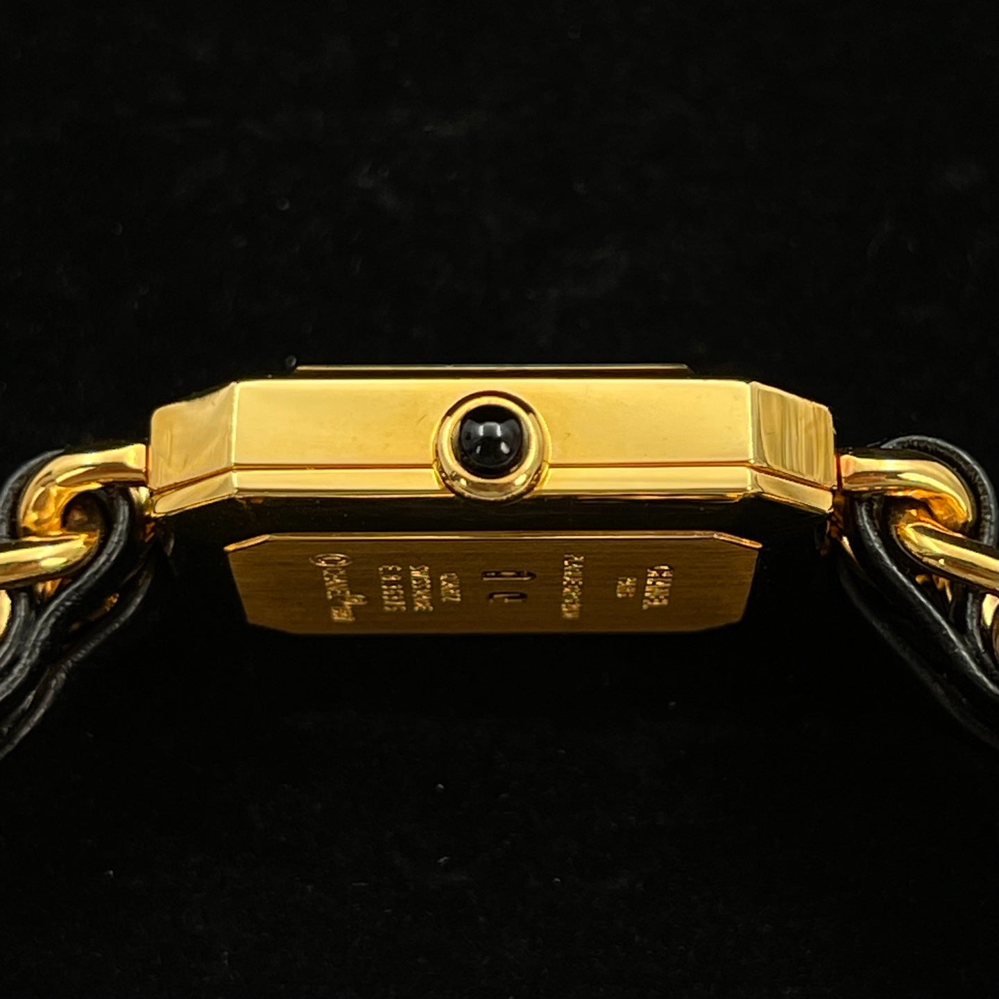 Chanel Premiere Black Dial Gold Chain Watch S Size [Used]