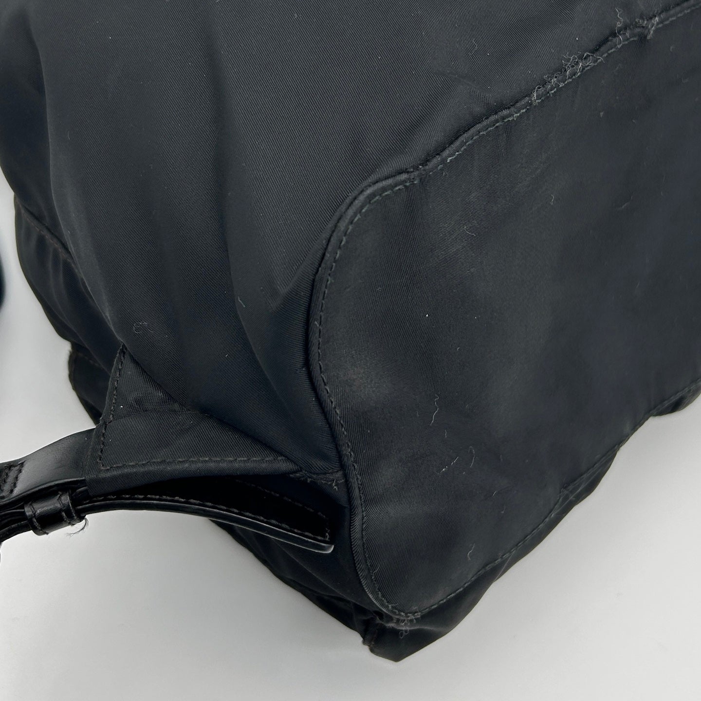 Prada Black Nylon Backpack Small Silver Hardware [Used]