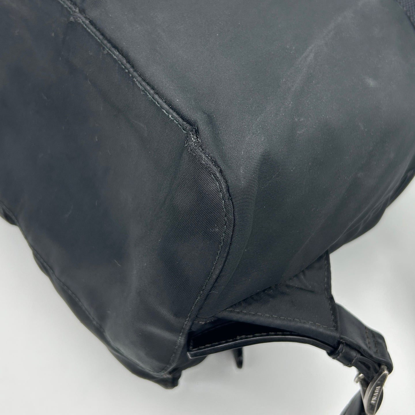 Prada Black Nylon Backpack Small Silver Hardware [Used]