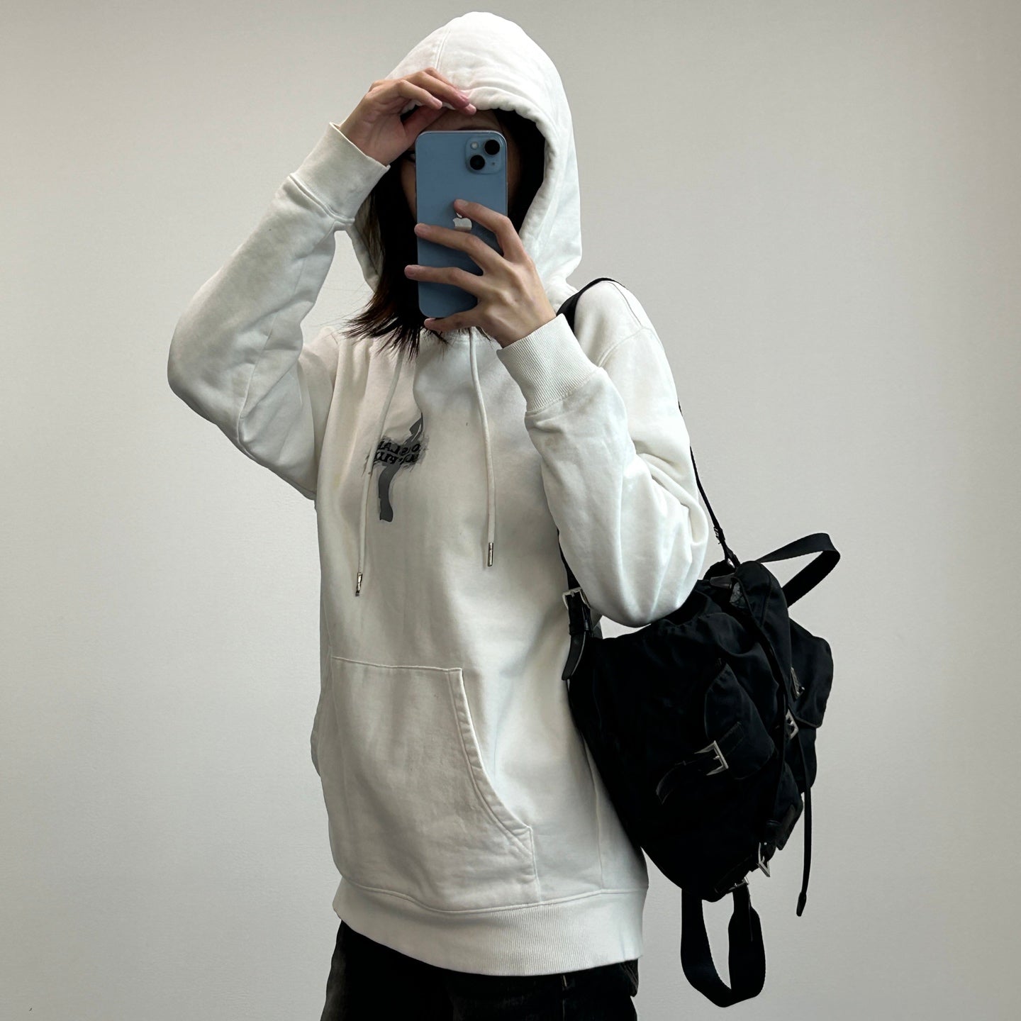 Prada Black Nylon Backpack Small Silver Hardware [Used]