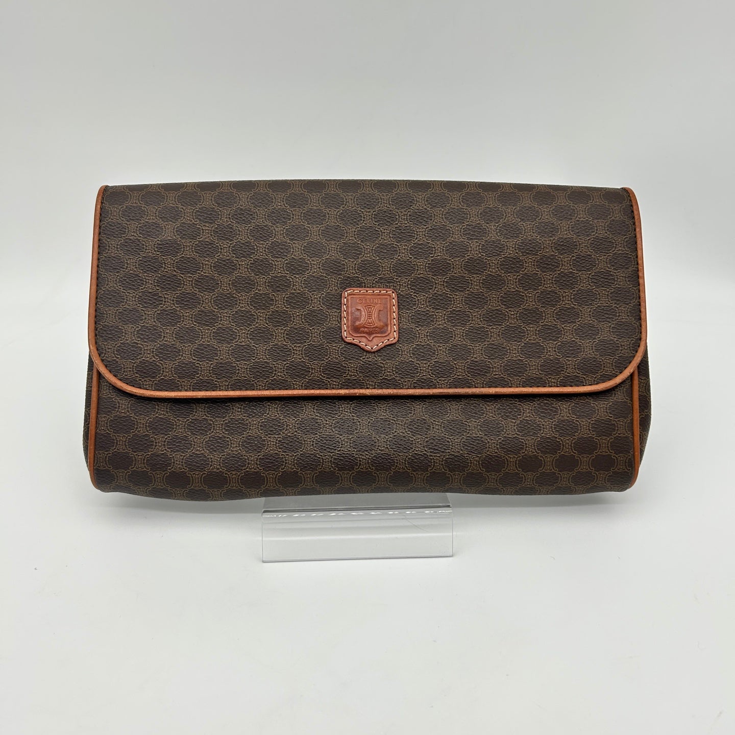 Celine Macadam Brown Clutch Bag [Used]