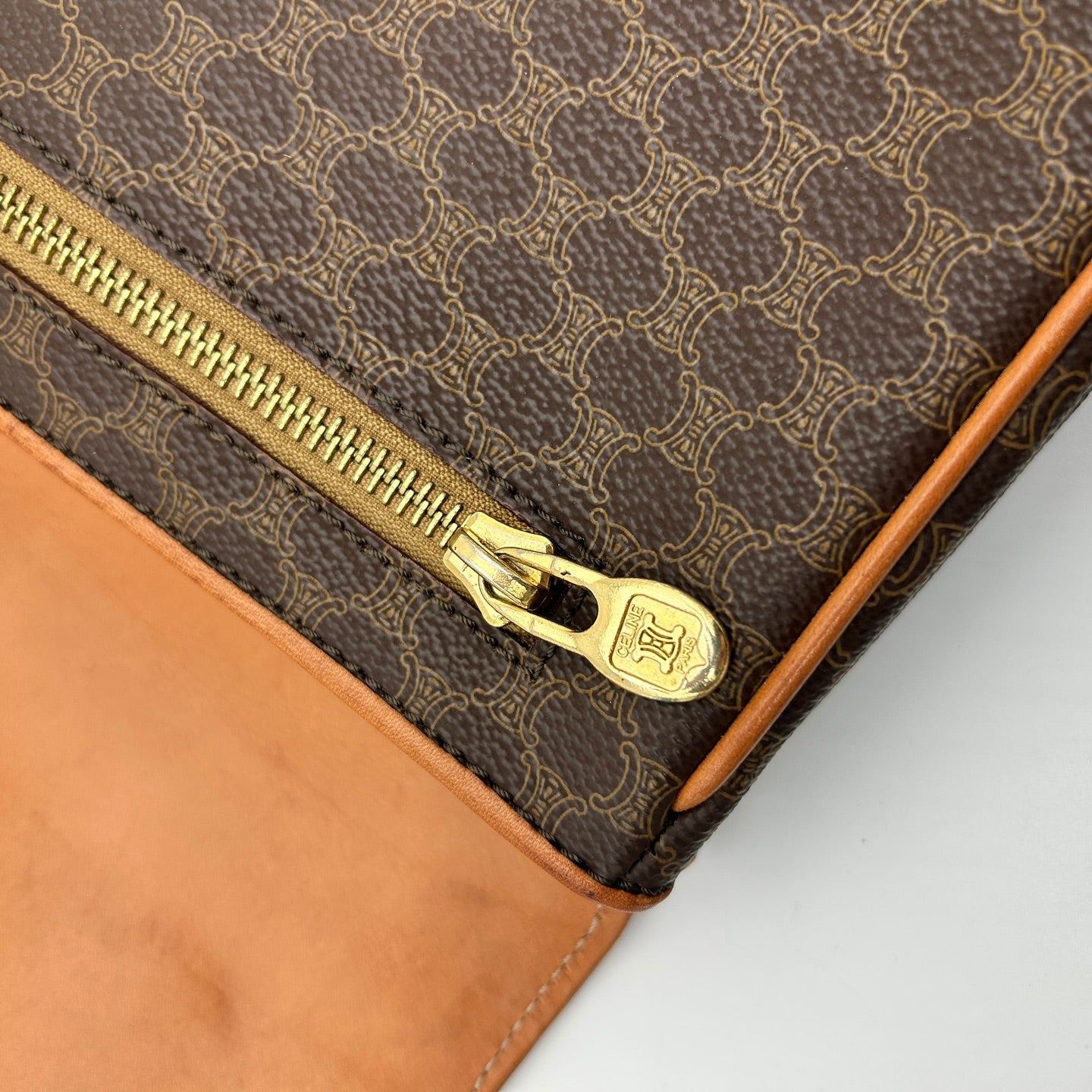 Celine Macadam Brown Clutch Bag [Used]