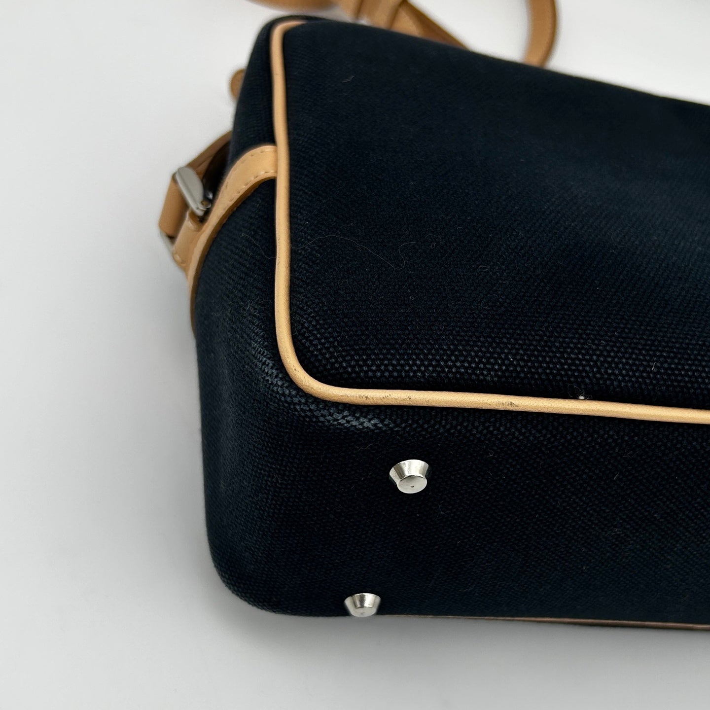 Burberry Black Beige Canvas Leather Camera Bag [Used]