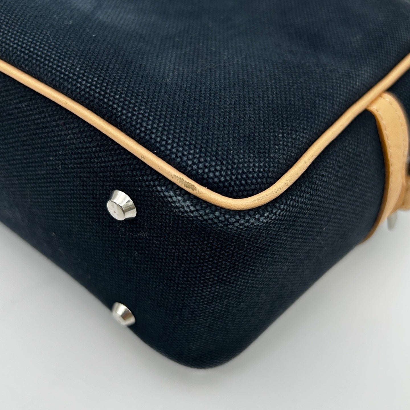 Burberry Black Beige Canvas Leather Camera Bag [Used]