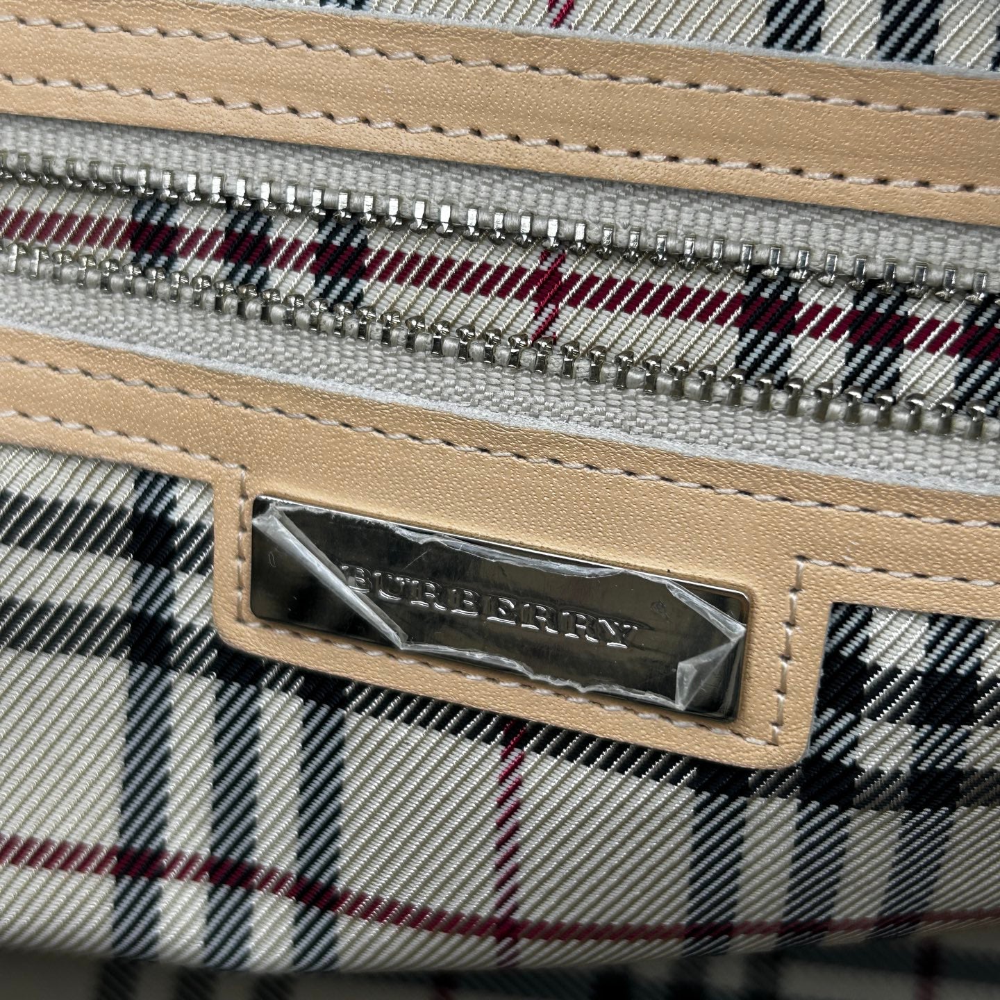 Burberry Black Beige Canvas Leather Camera Bag [Used]