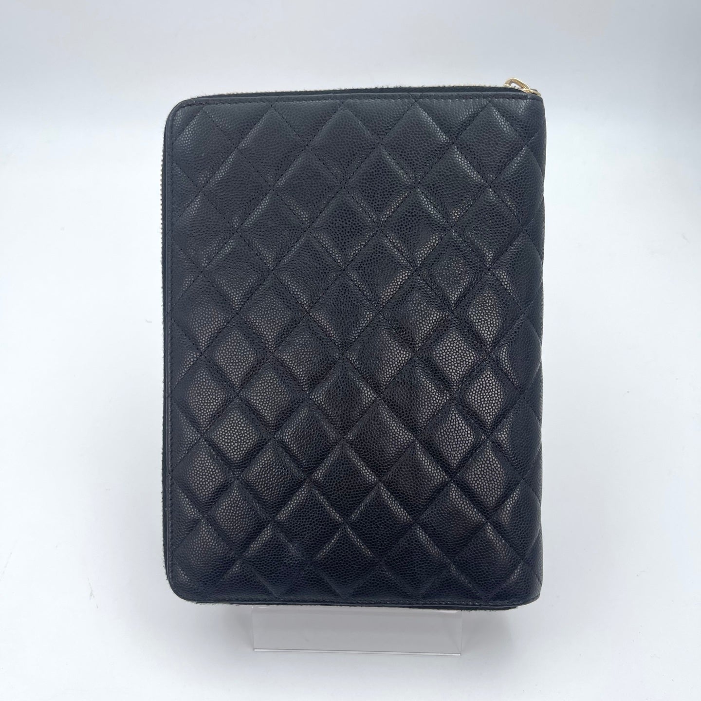 Chanel Black Caviar Leather Notebook Organizer Gold Hardware [Used]