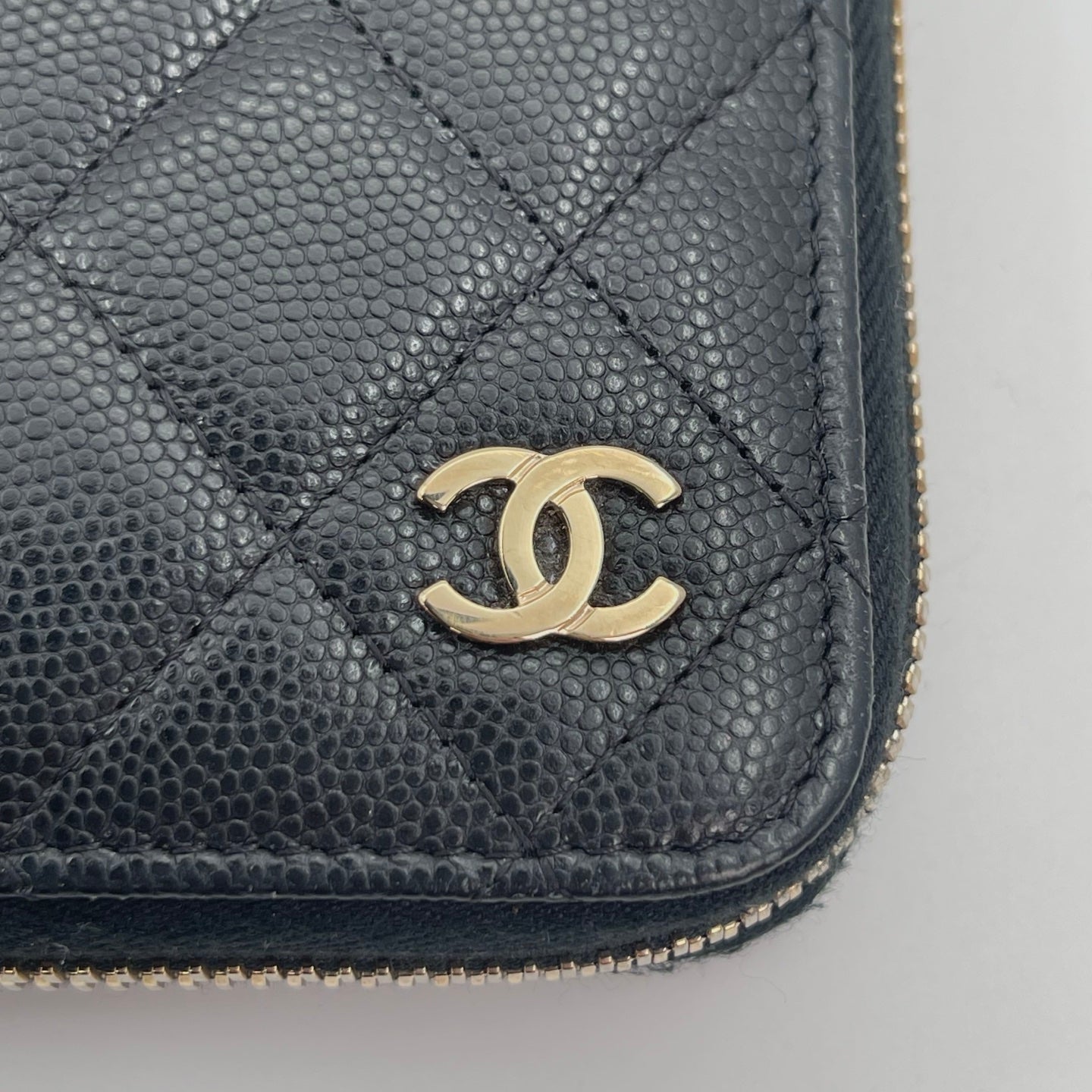 Chanel Black Caviar Leather Notebook Organizer Gold Hardware [Used]