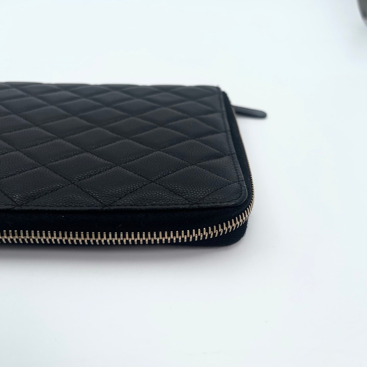 Chanel Black Caviar Leather Notebook Organizer Gold Hardware [Used]