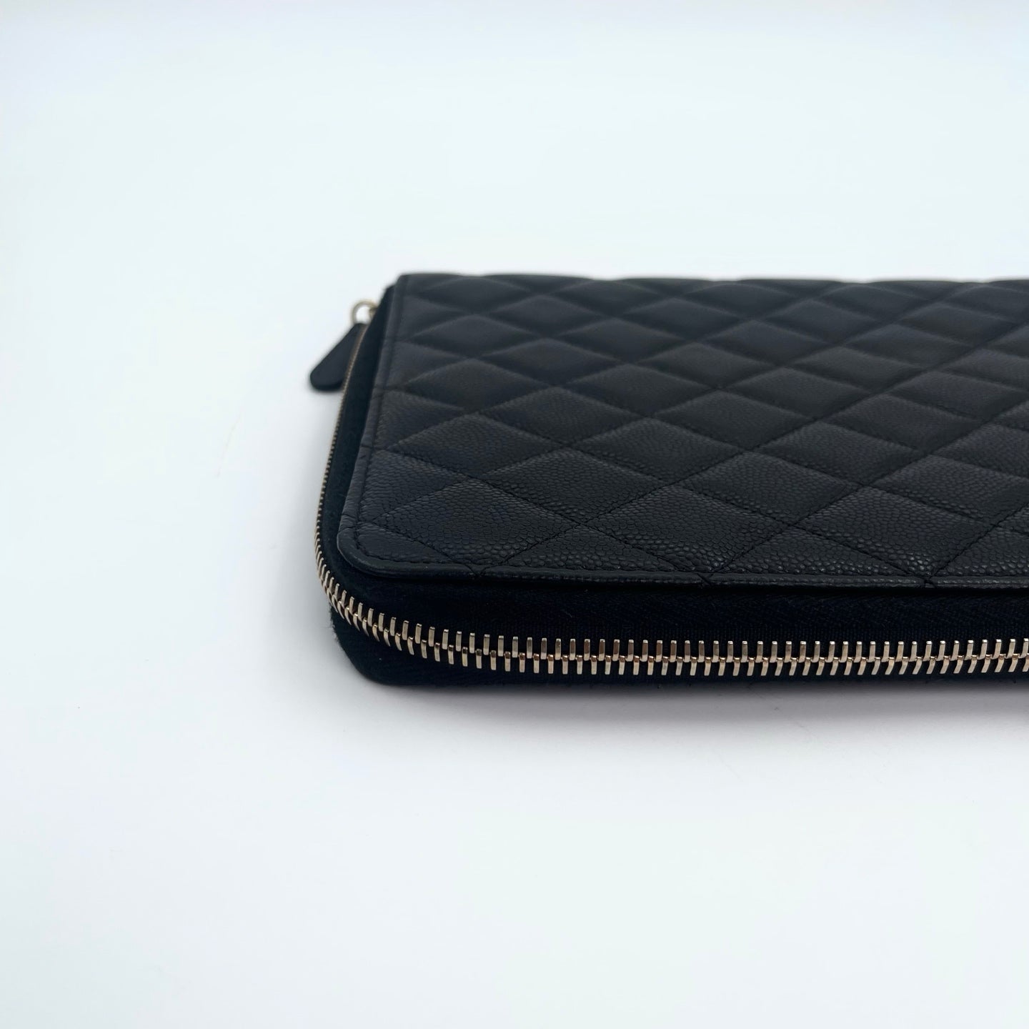 Chanel Black Caviar Leather Notebook Organizer Gold Hardware [Used]