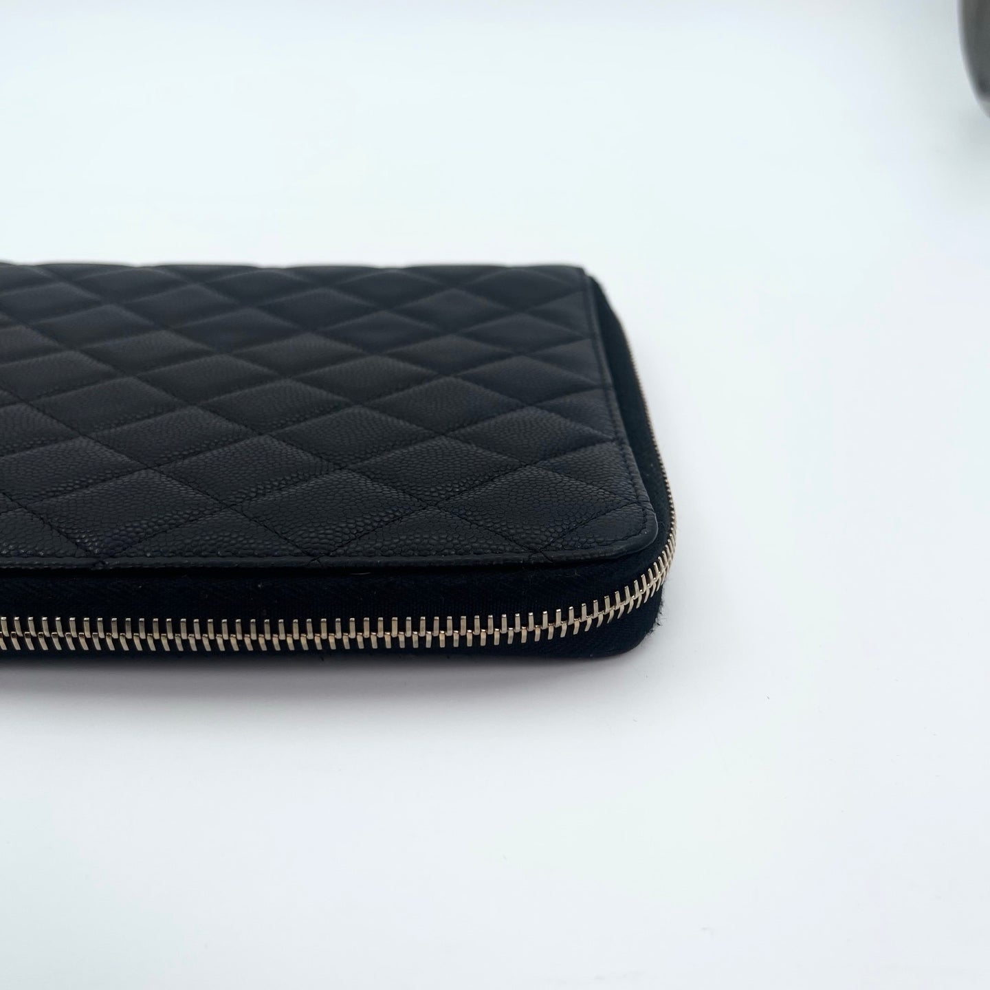 Chanel Black Caviar Leather Notebook Organizer Gold Hardware [Used]