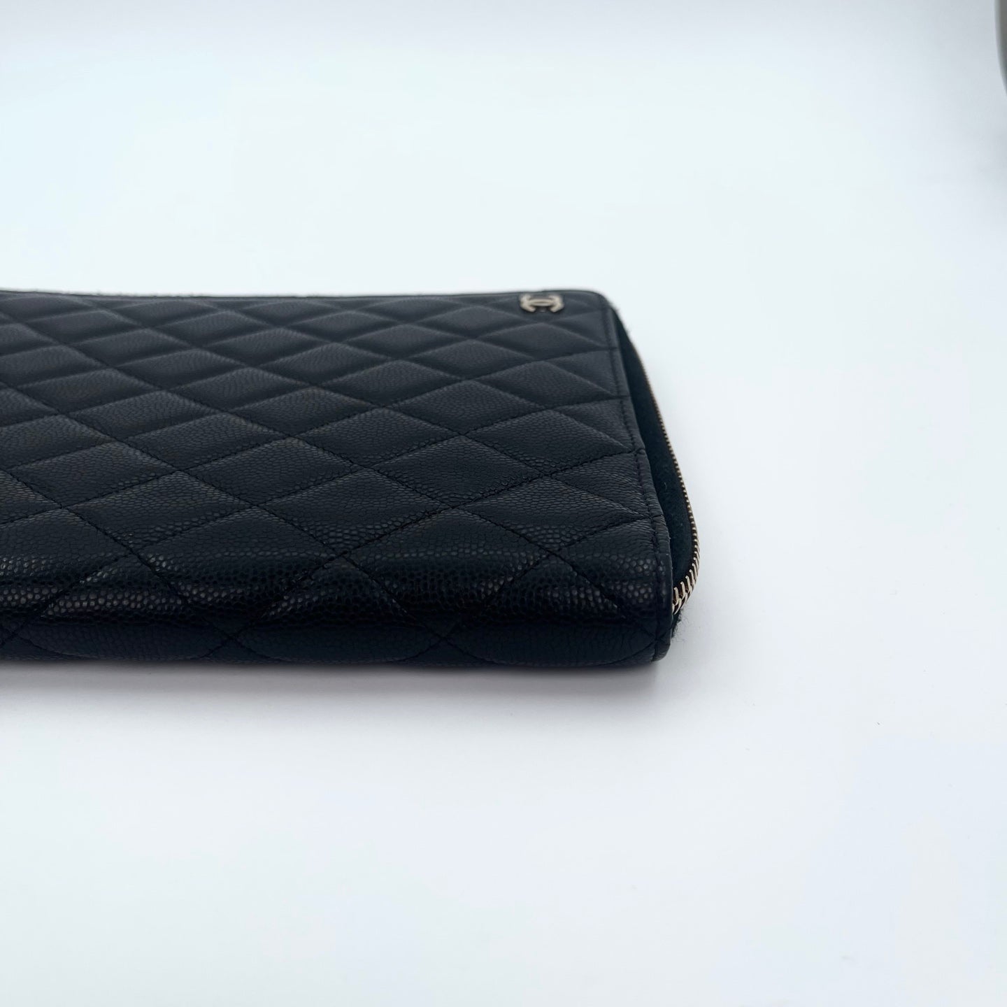 Chanel Black Caviar Leather Notebook Organizer Gold Hardware [Used]