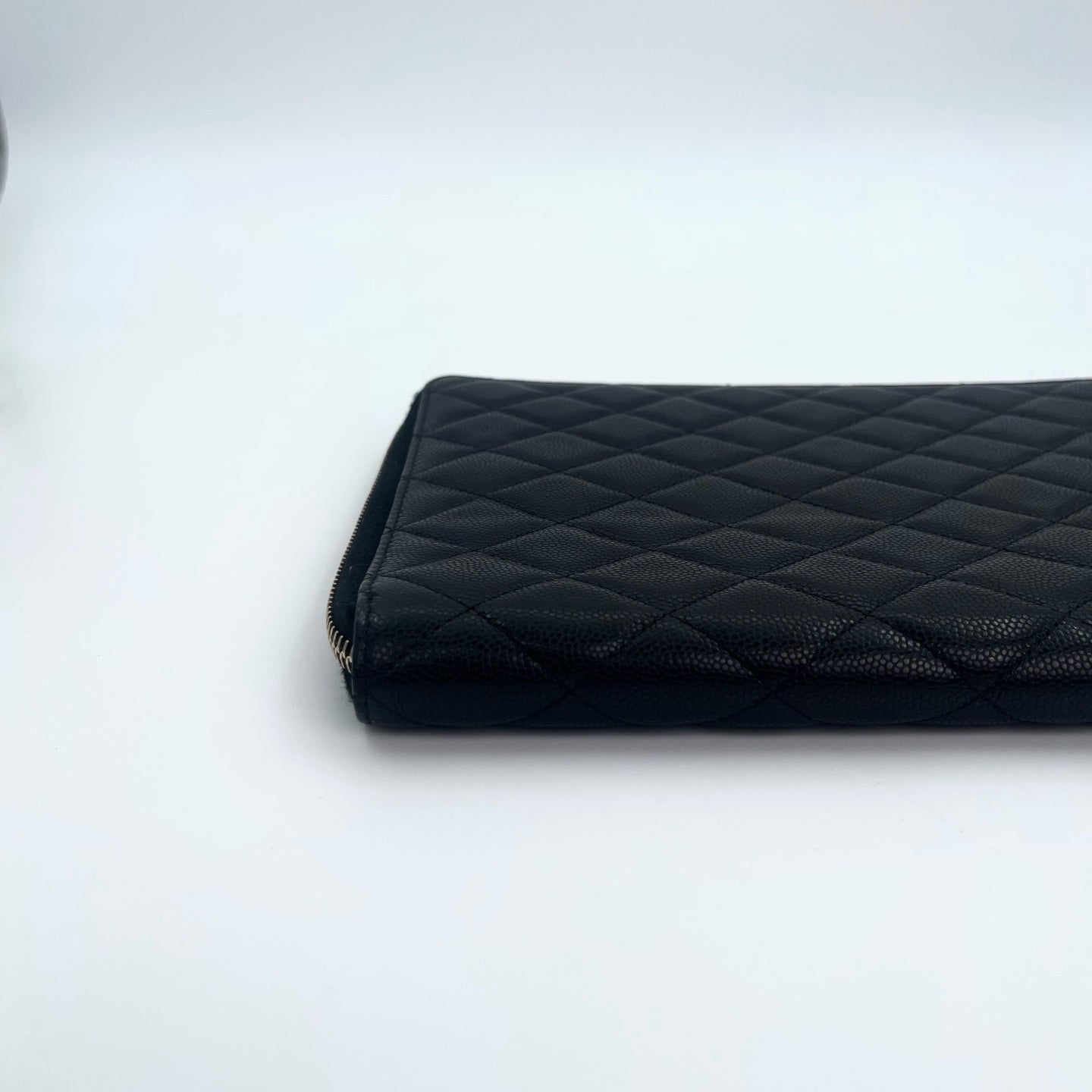 Chanel Black Caviar Leather Notebook Organizer Gold Hardware [Used]