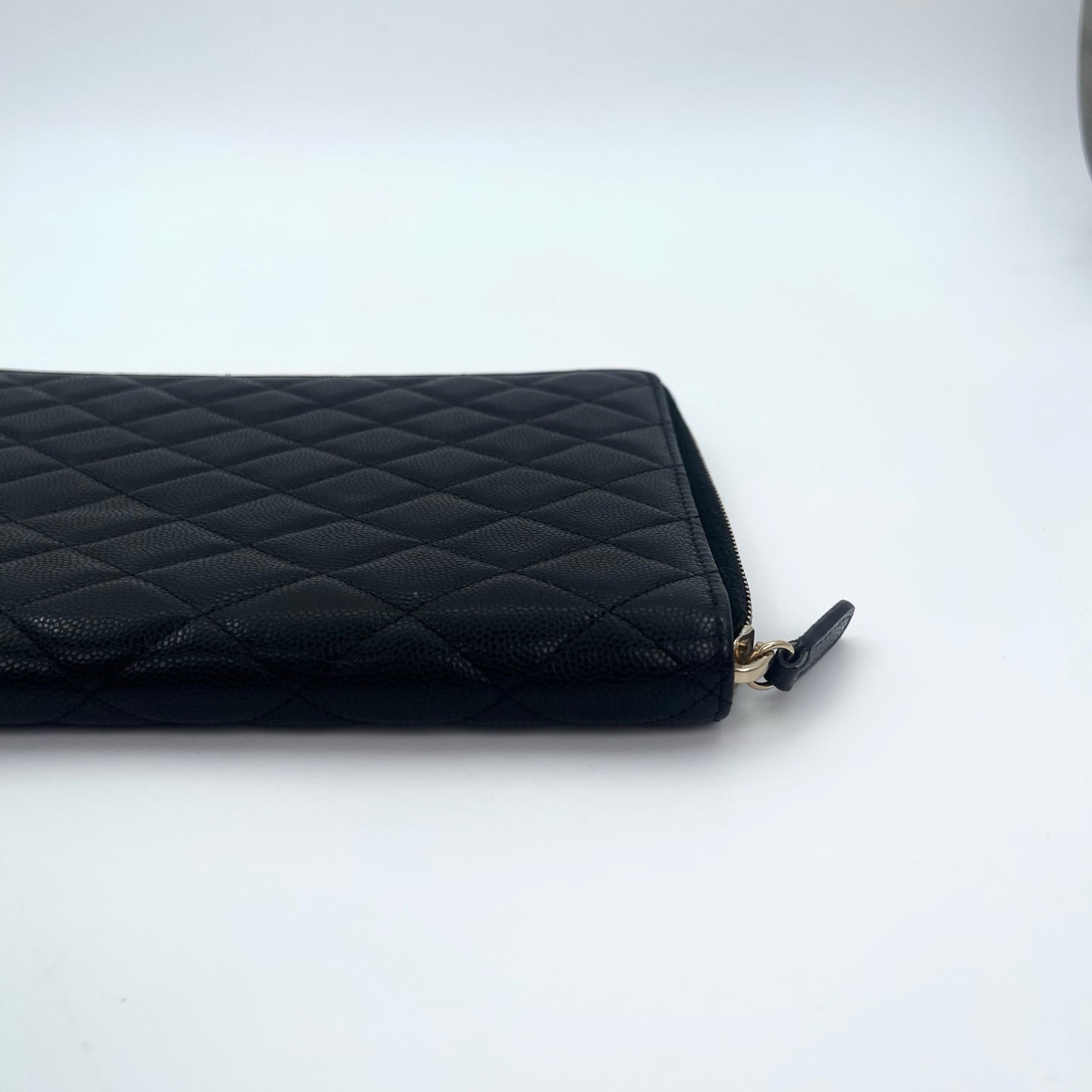 Chanel Black Caviar Leather Notebook Organizer Gold Hardware [Used]