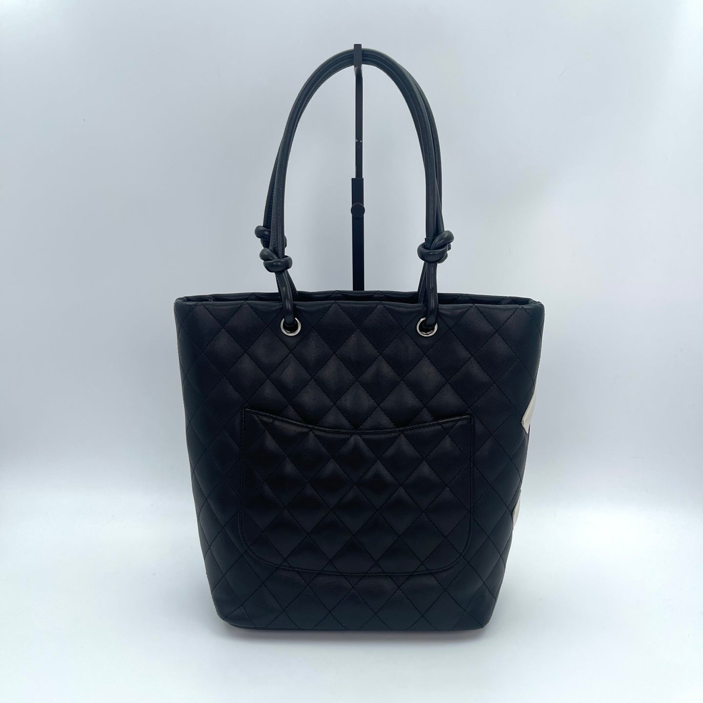 Chanel Cambon Ligne Black White Small Tote Bag [Used]