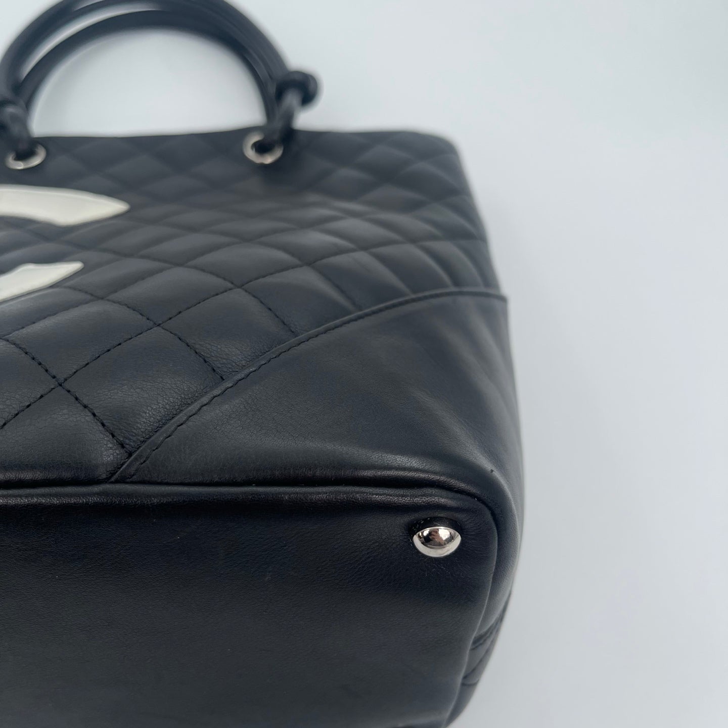 Chanel Cambon Ligne Black White Small Tote Bag [Used]