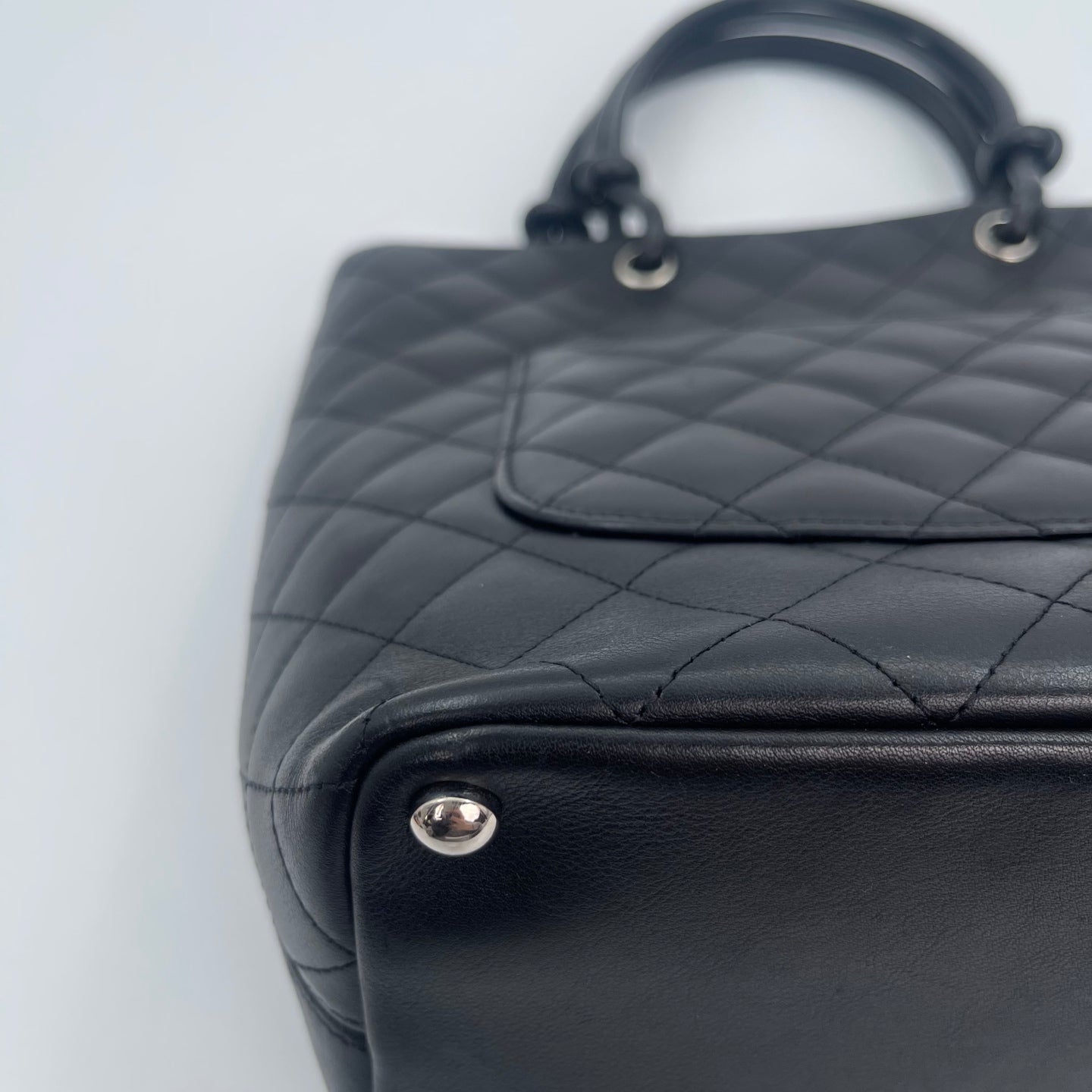 Chanel Cambon Ligne Black White Small Tote Bag [Used]