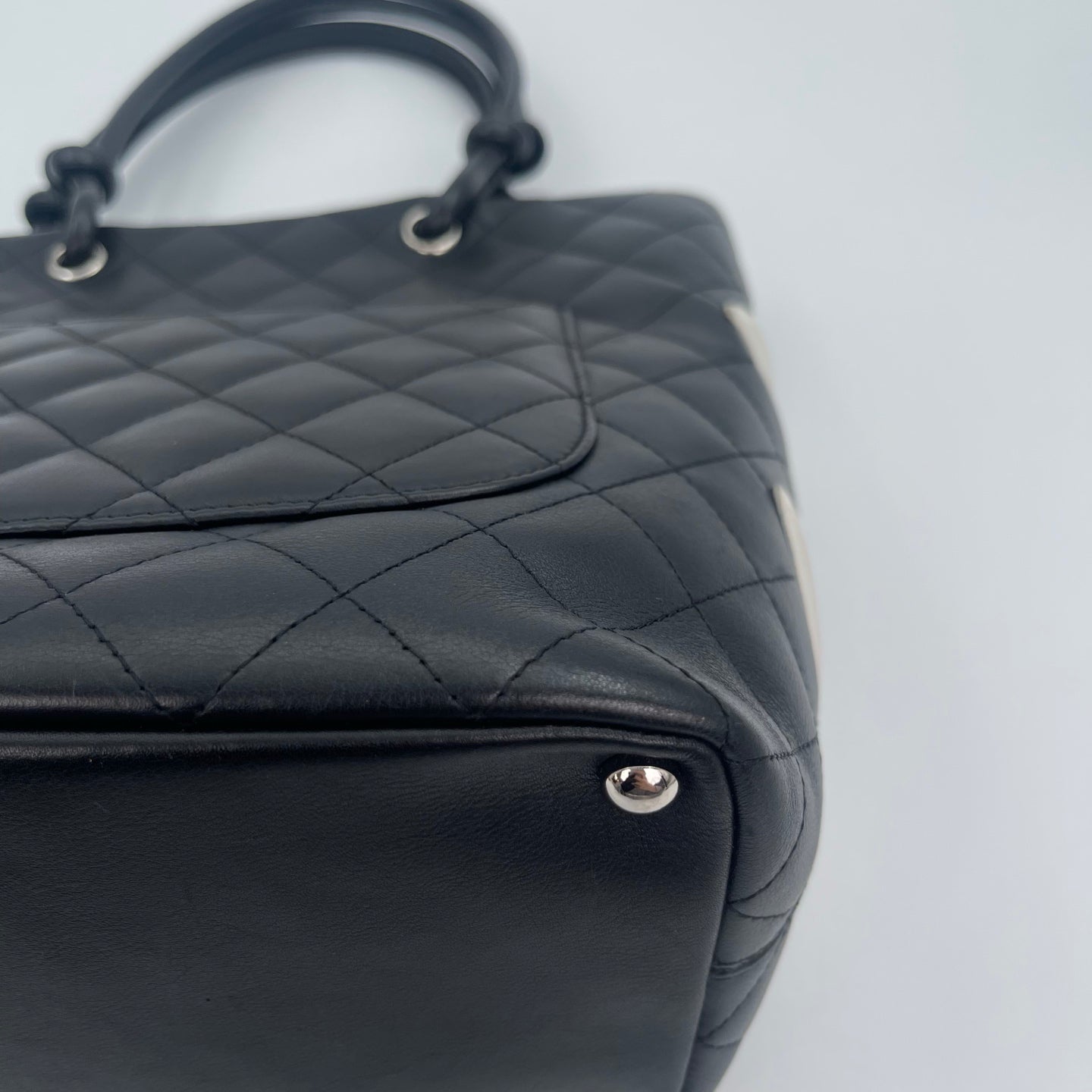 Chanel Cambon Ligne Black White Small Tote Bag [Used]