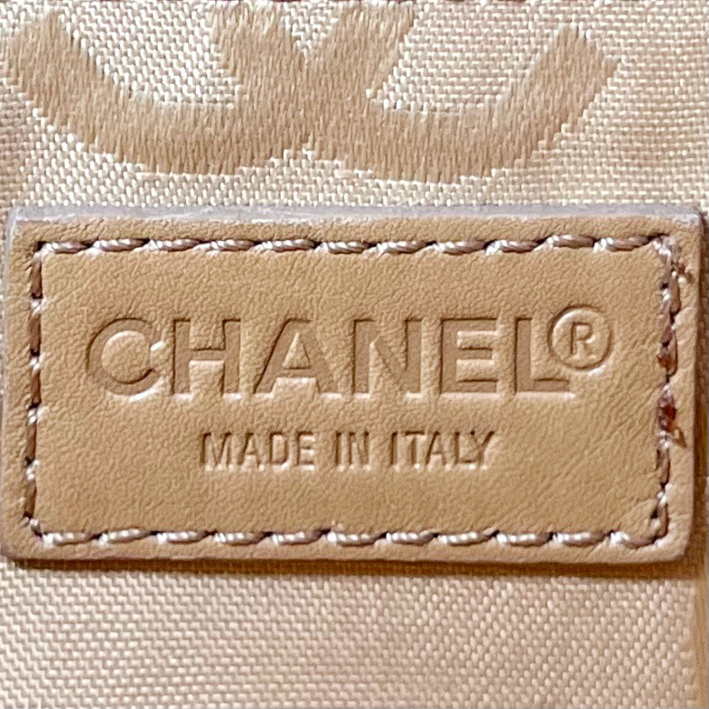 Chanel Beige Quilted Leather Contrast Stitch Boston Travel Bag [Used]