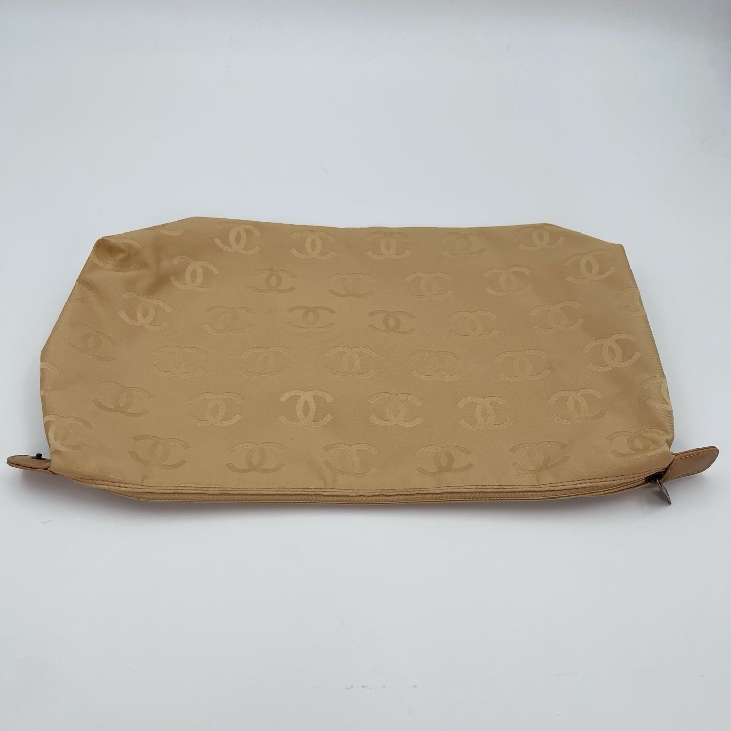Chanel Beige Quilted Leather Contrast Stitch Boston Travel Bag [Used]