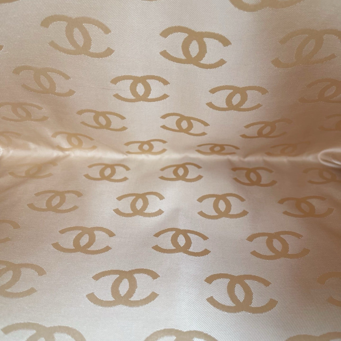 Chanel Beige Quilted Leather Contrast Stitch Boston Travel Bag [Used]