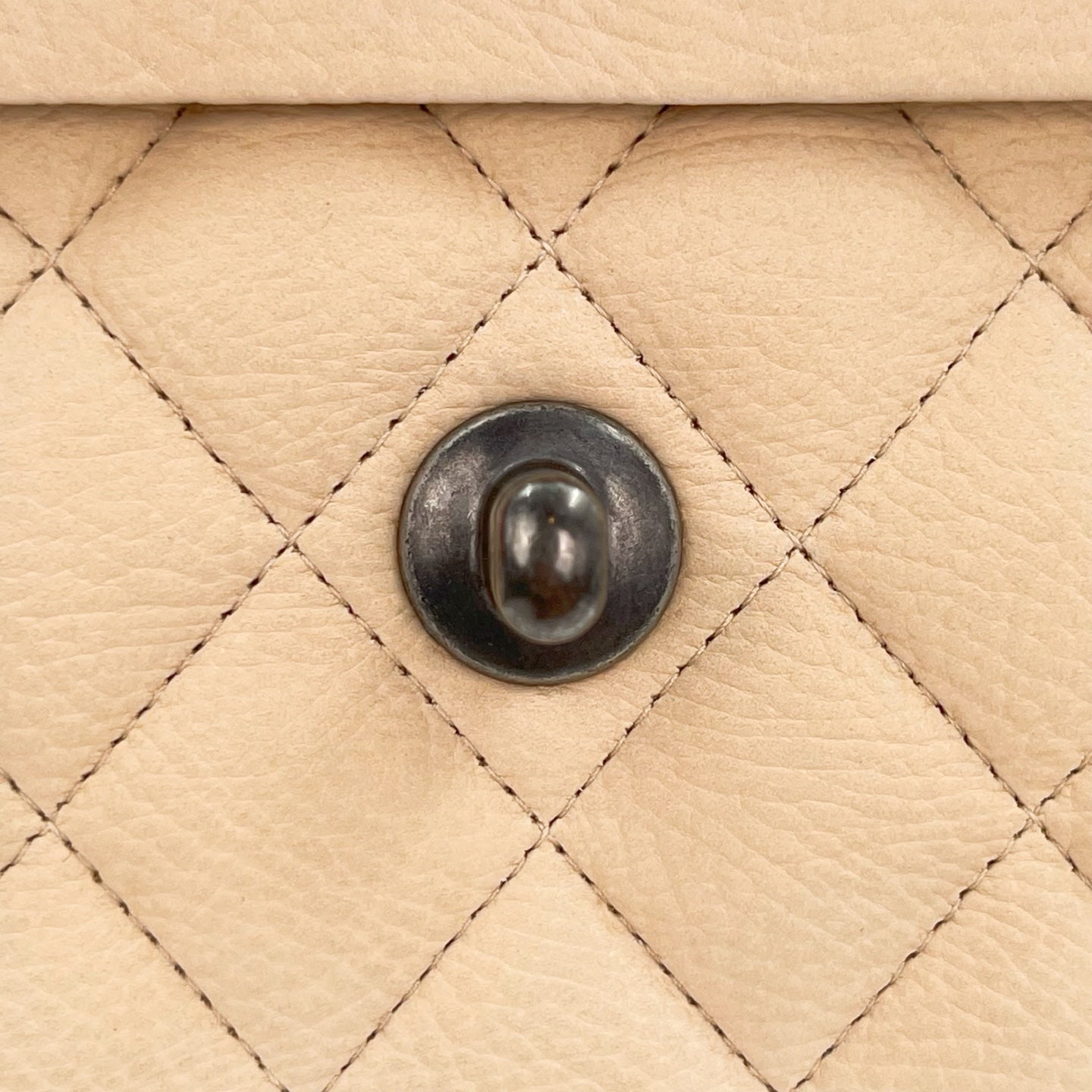 Chanel Classic Flap 25 Nude Aged Leather Silver Hardware [Used]