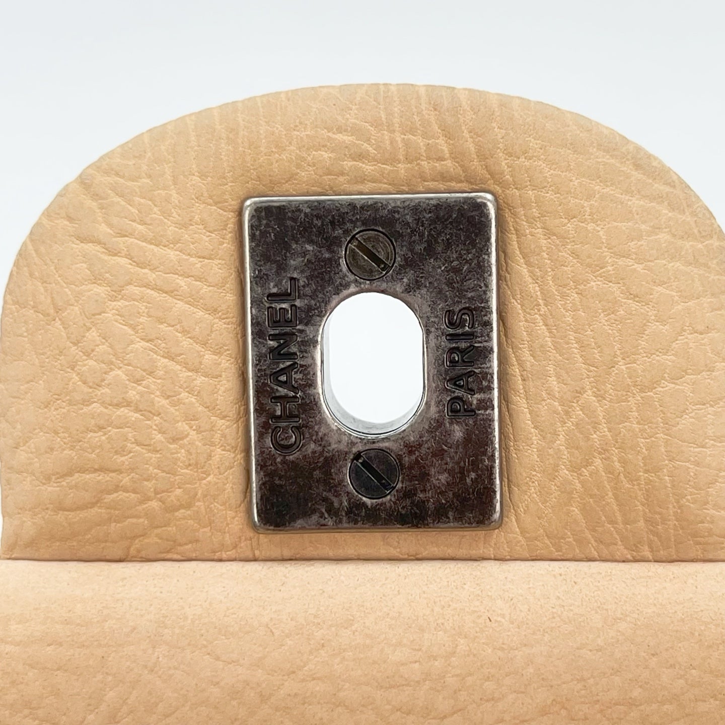Chanel Classic Flap 25 Nude Aged Leather Silver Hardware [Used]
