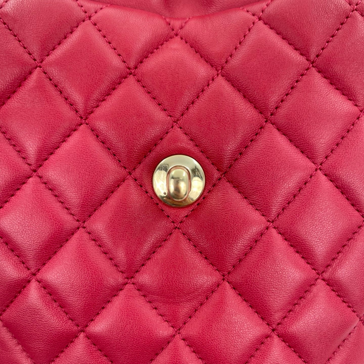 Chanel Red Caviar Leather Chain backpack Bag Silver Hardware [Used]