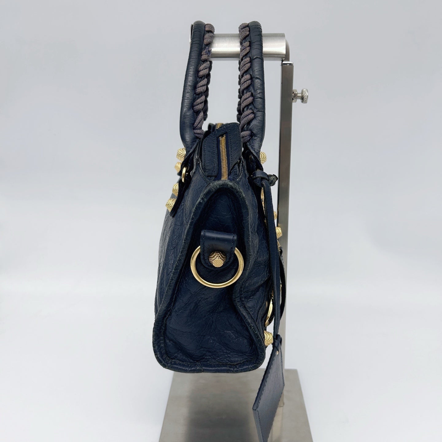 Balenciaga Navy Agneau Leather City Small 2Way Bag [Used]