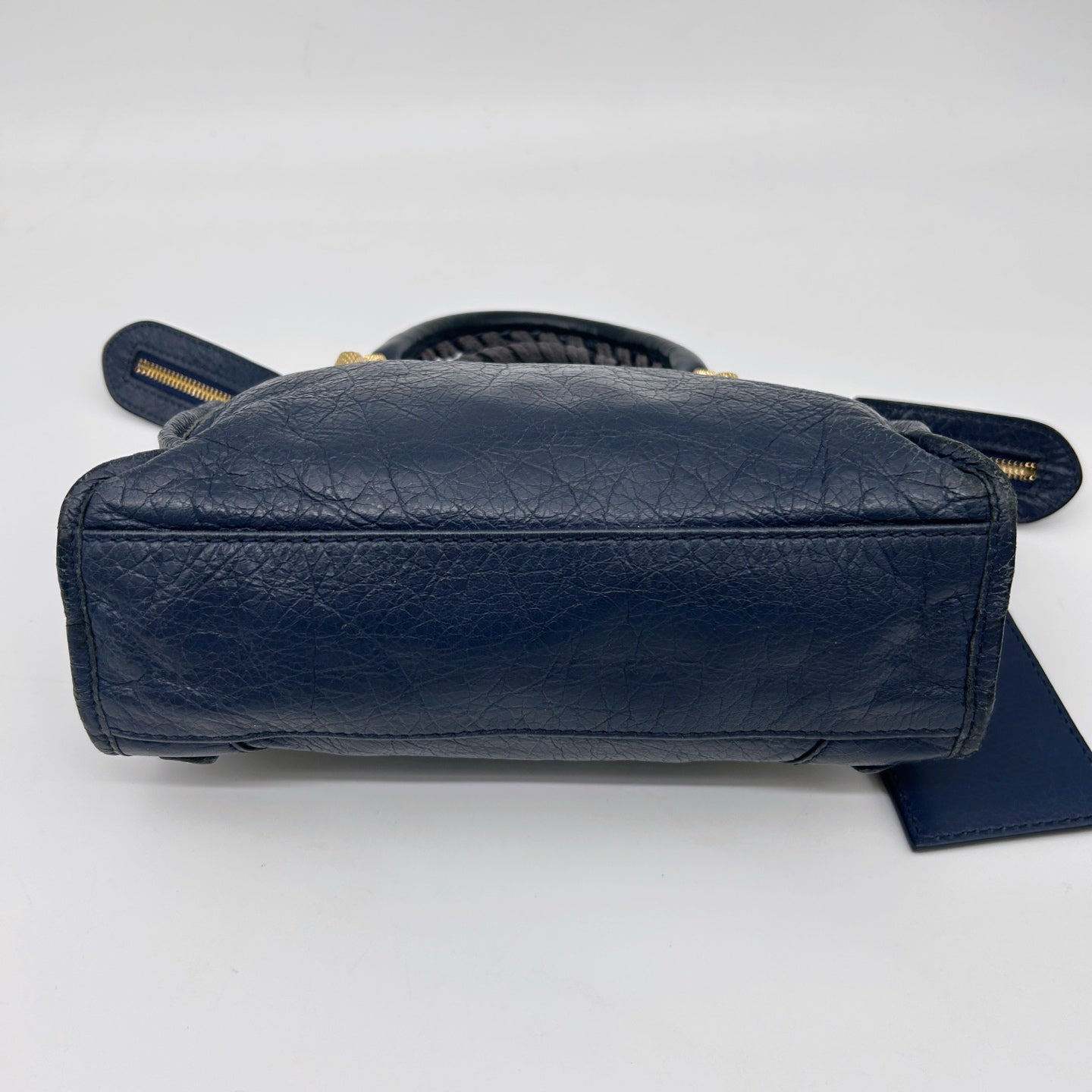 Balenciaga Navy Agneau Leather City Small 2Way Bag [Used]