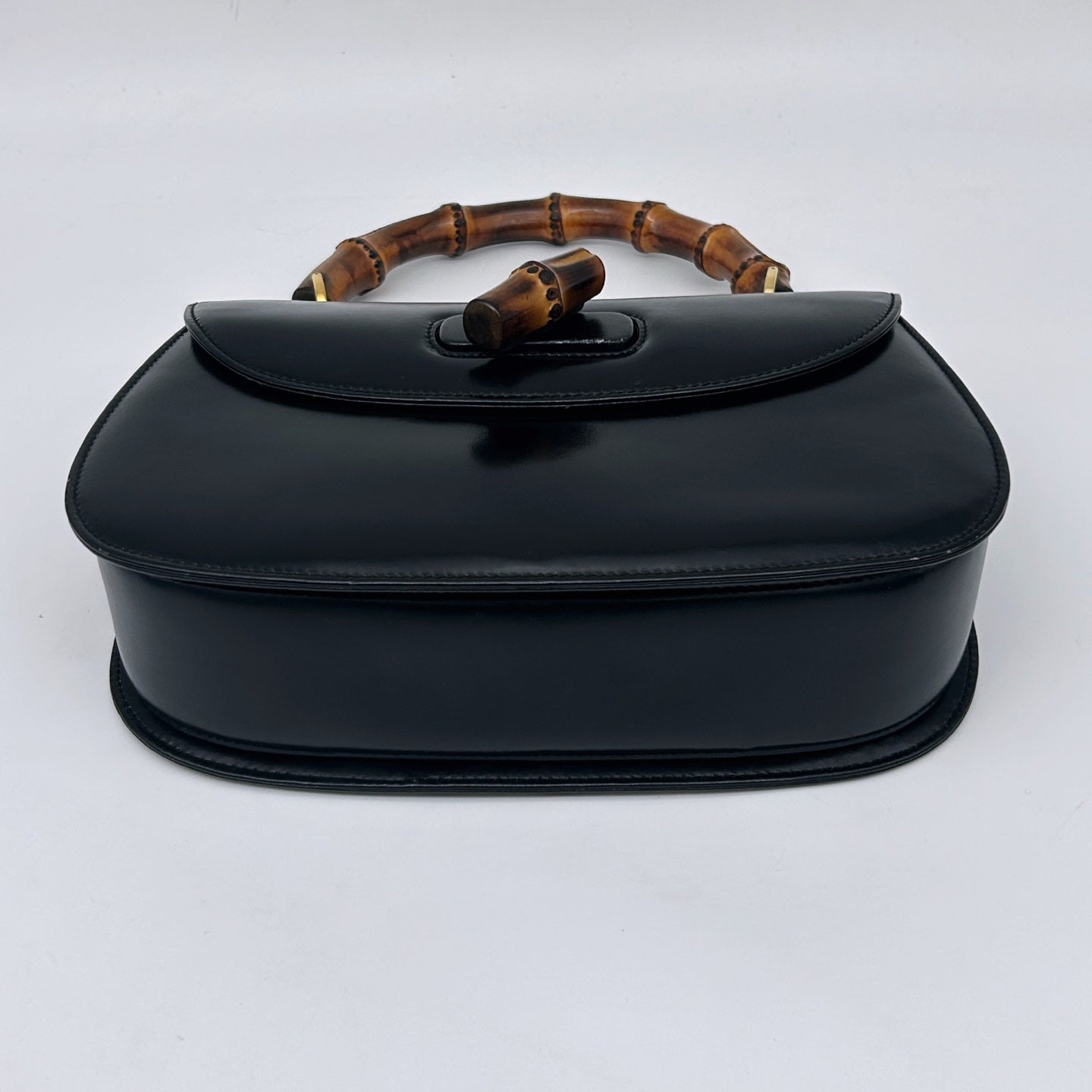 Gucci Black Box Leather Bamboo Medium 2Way Bag [Used]