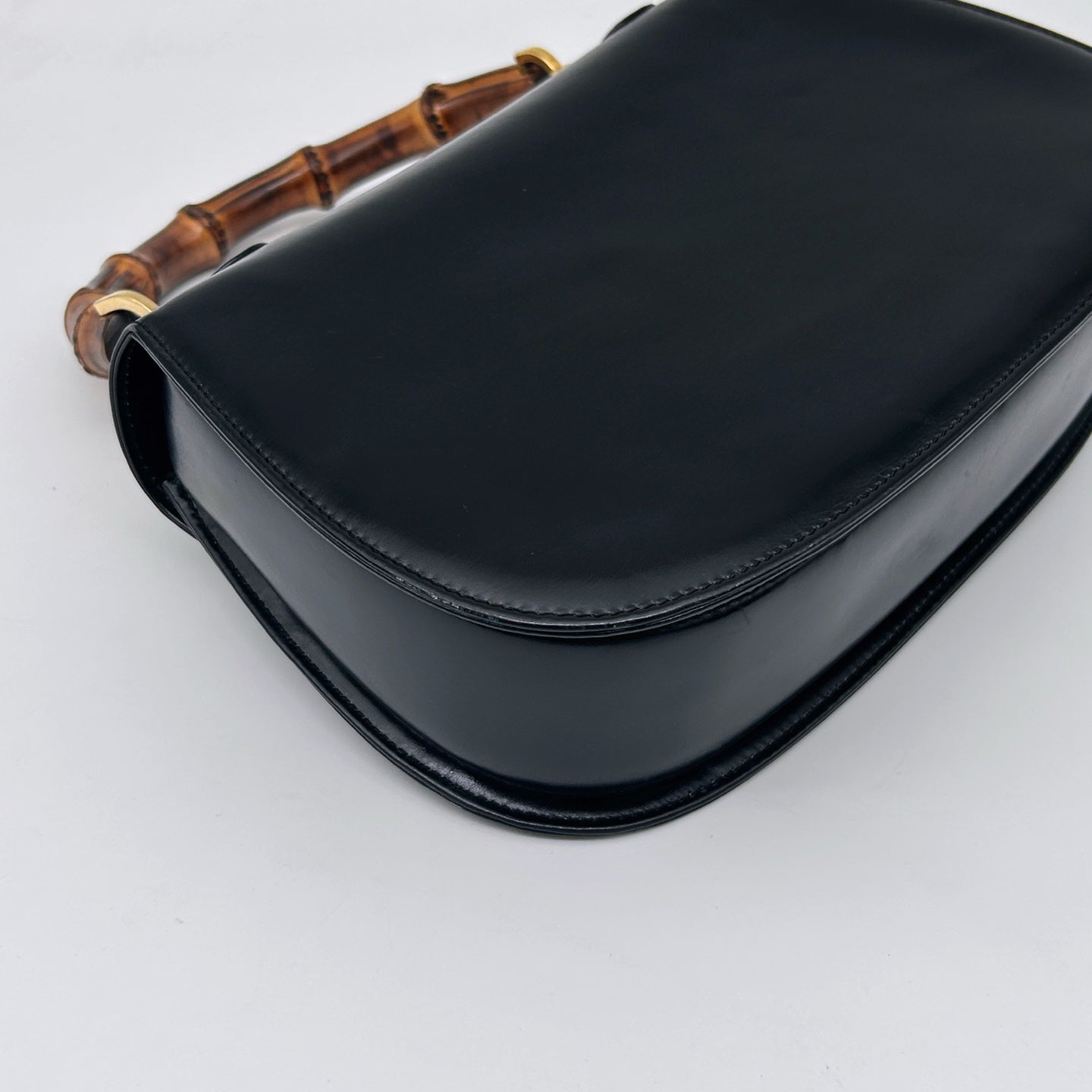 Gucci Black Box Leather Bamboo Medium 2Way Bag [Used]